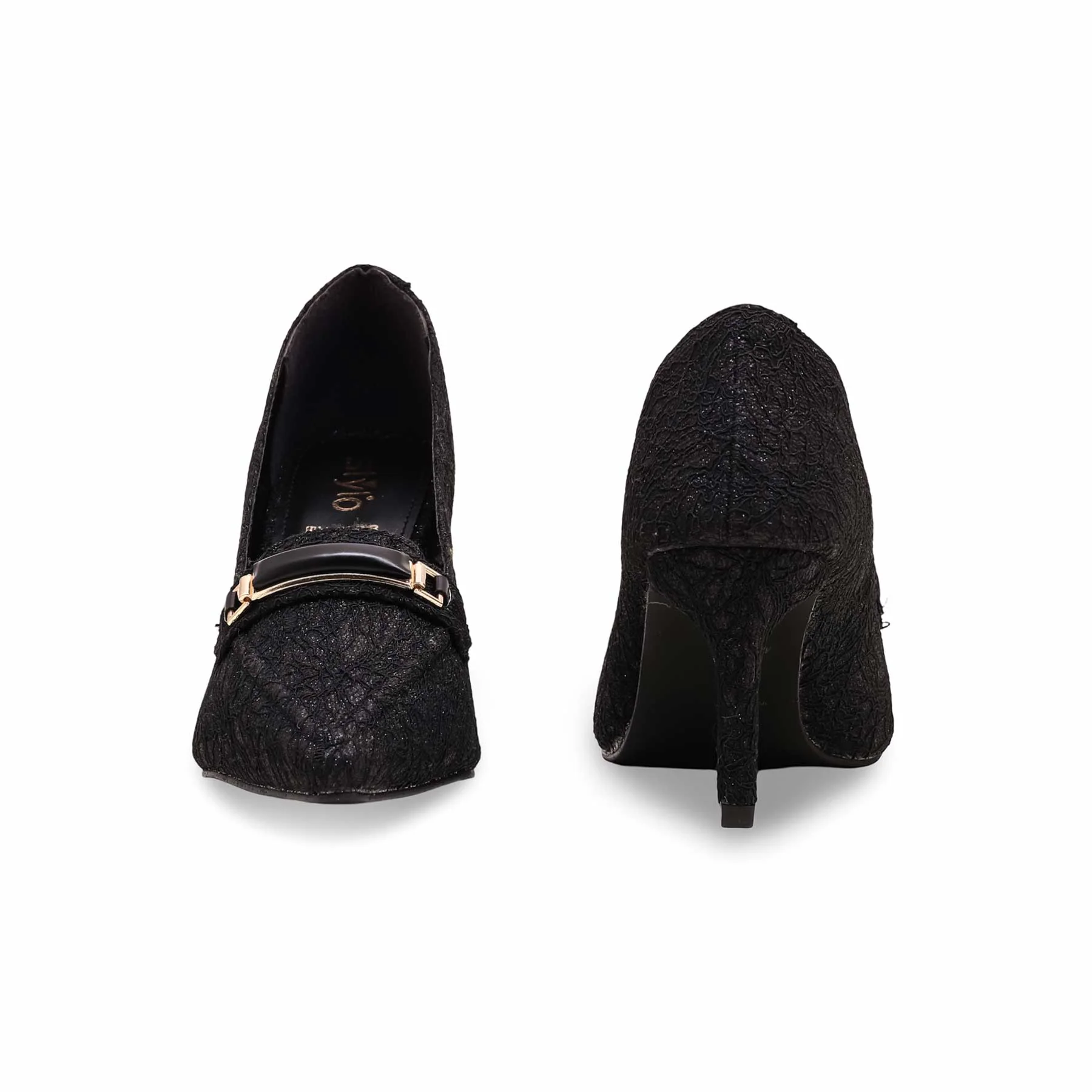 Black Court Shoes WN7423 - Image 3