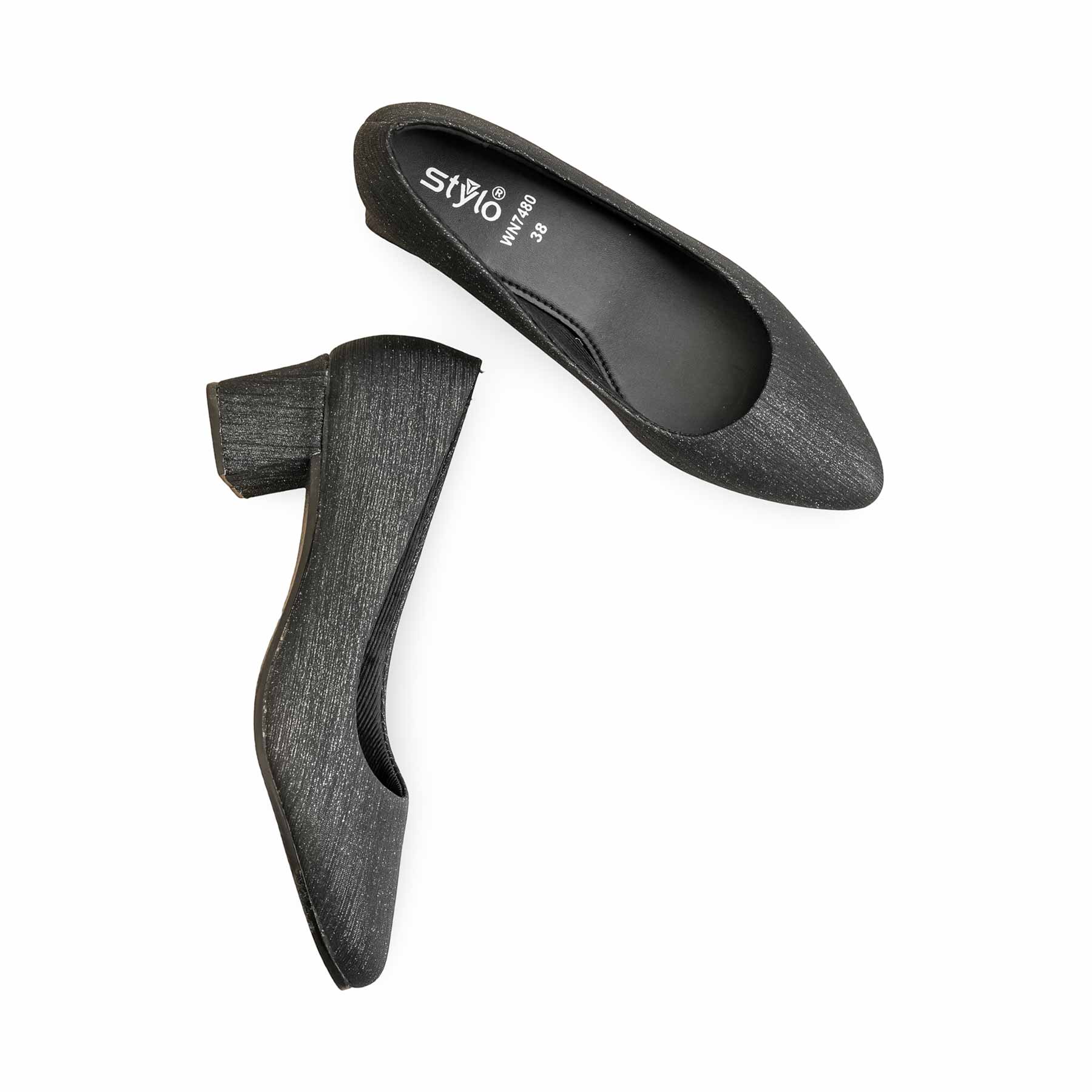 Black Court Shoes WN7480 - Image 4