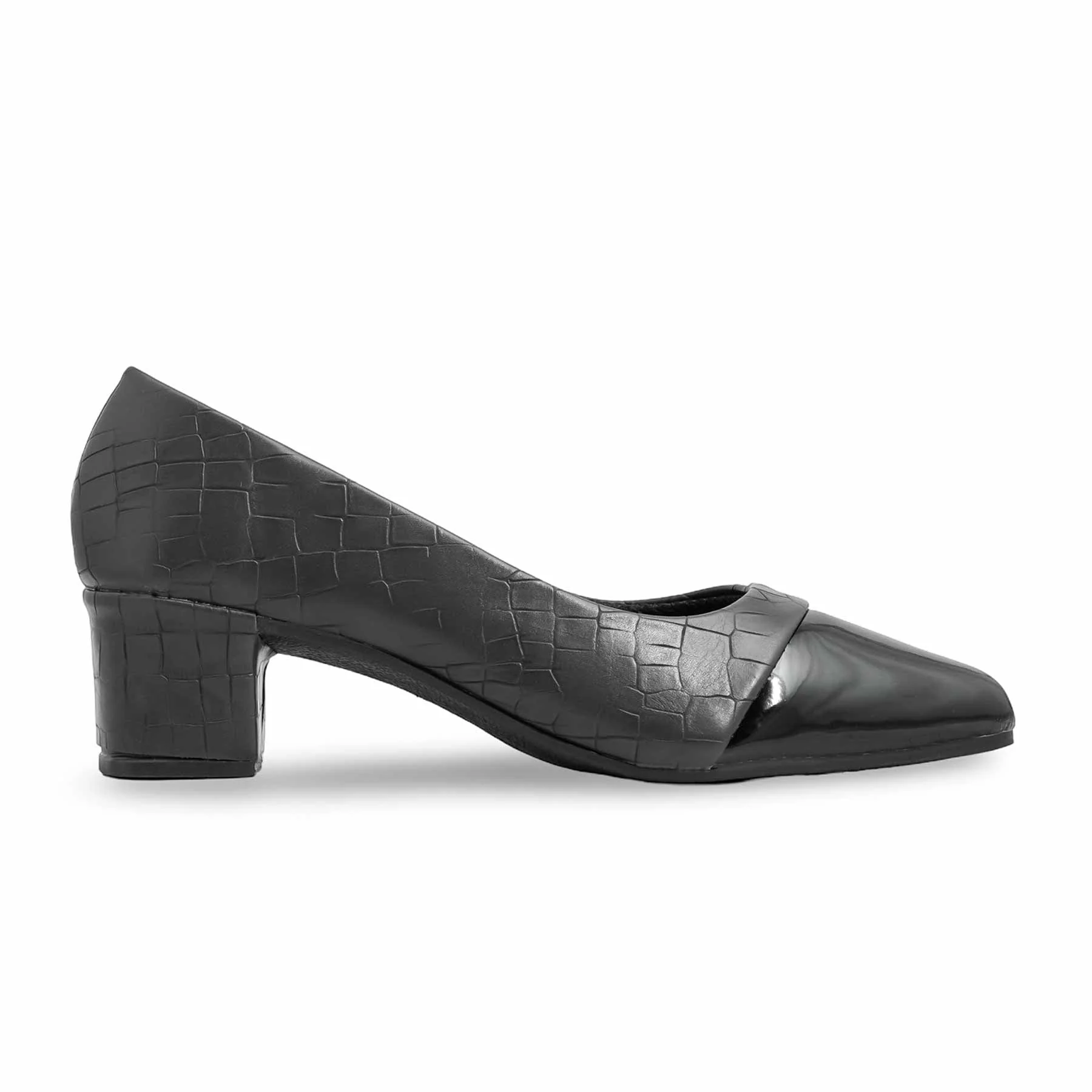 Black Court Shoes WN7498 - Image 2