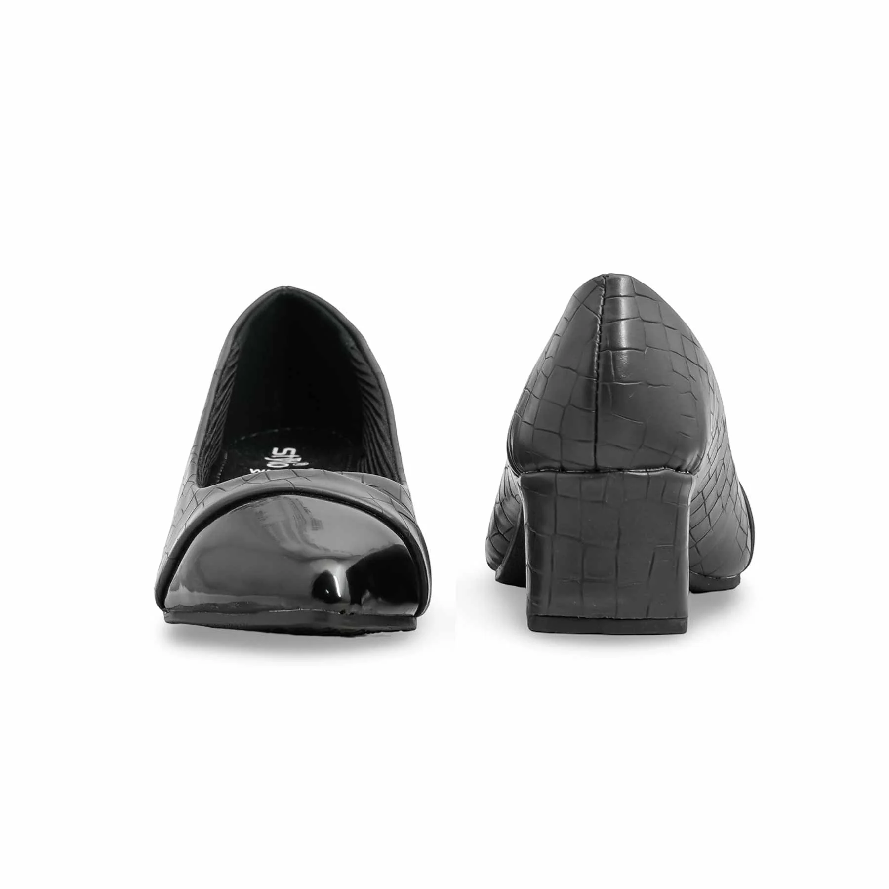 Black Court Shoes WN7498 - Image 4