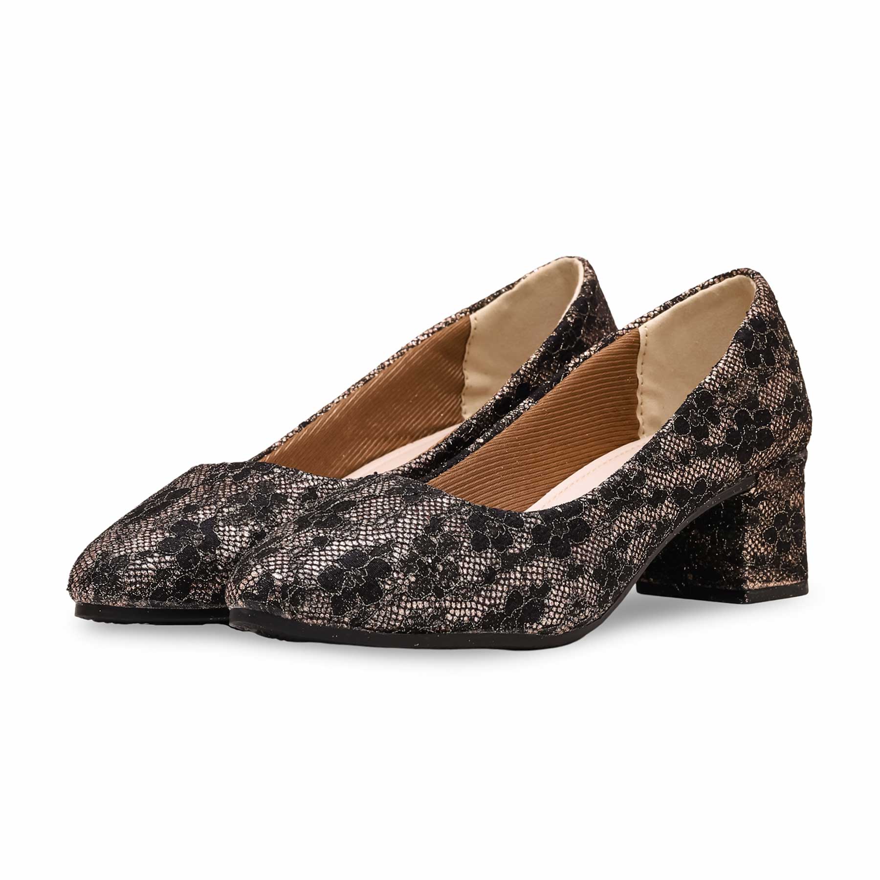 Black Court Shoes WN7575 - Image 2