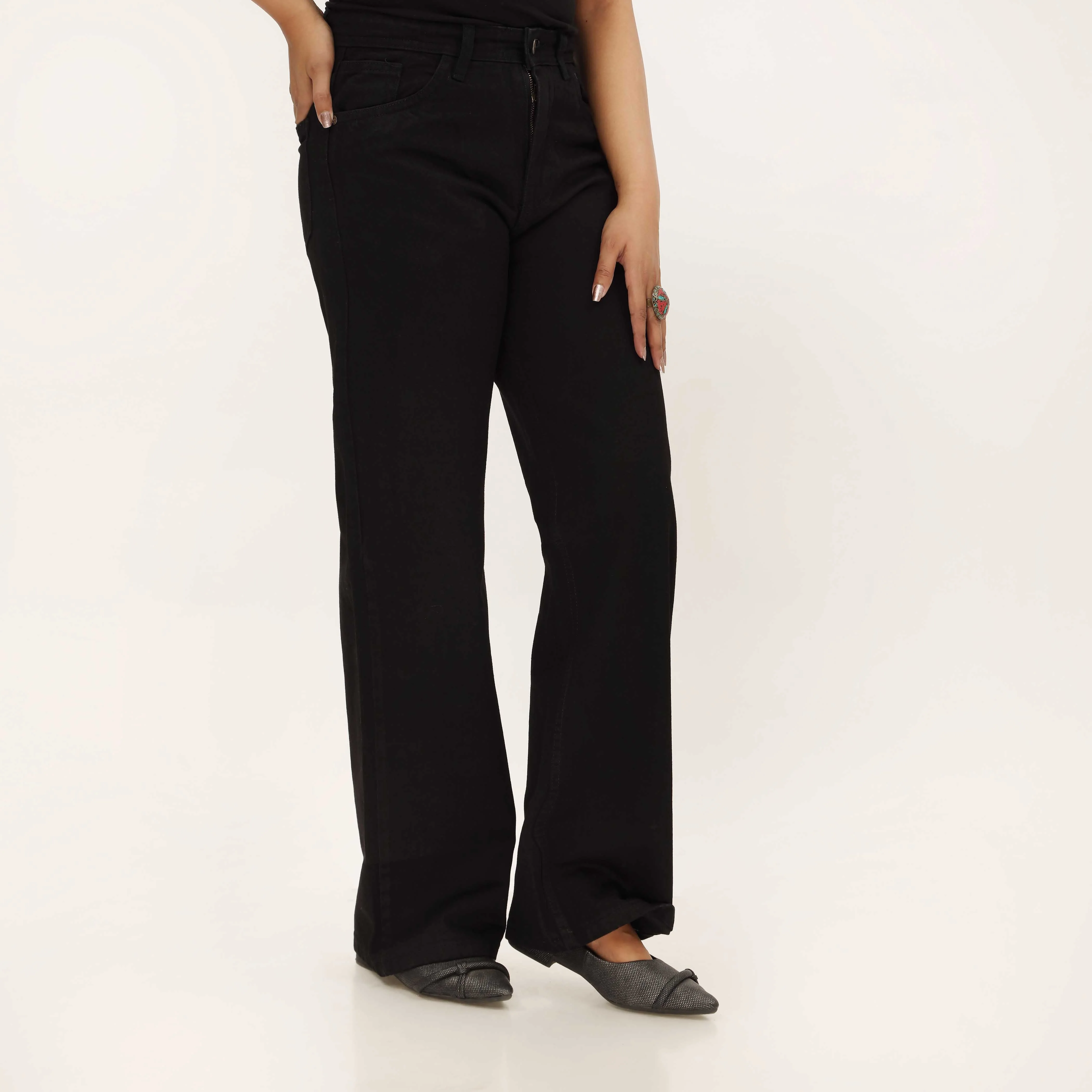 Black Denim Pant PP5015 - Image 2