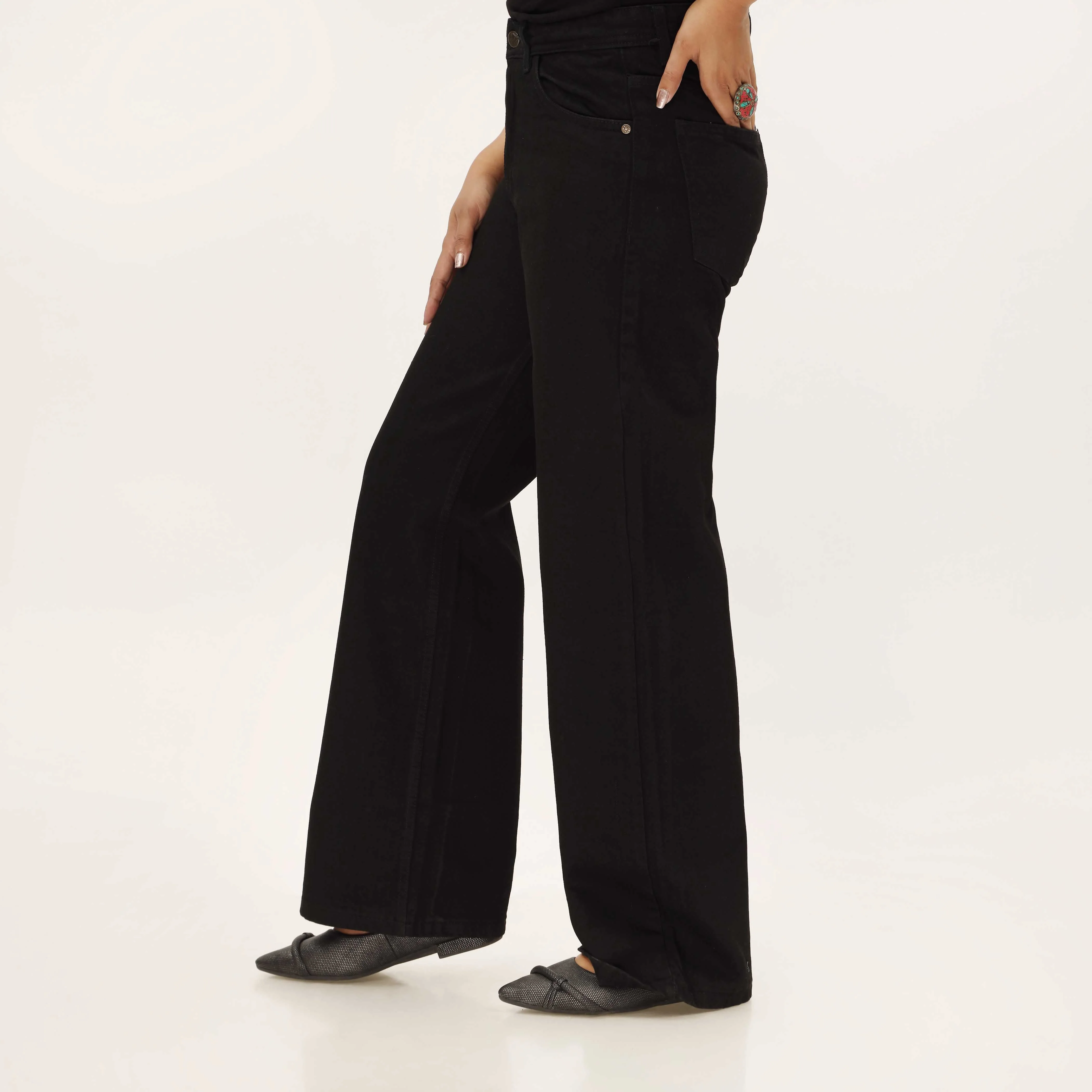 Black Denim Pant PP5015 - Image 3