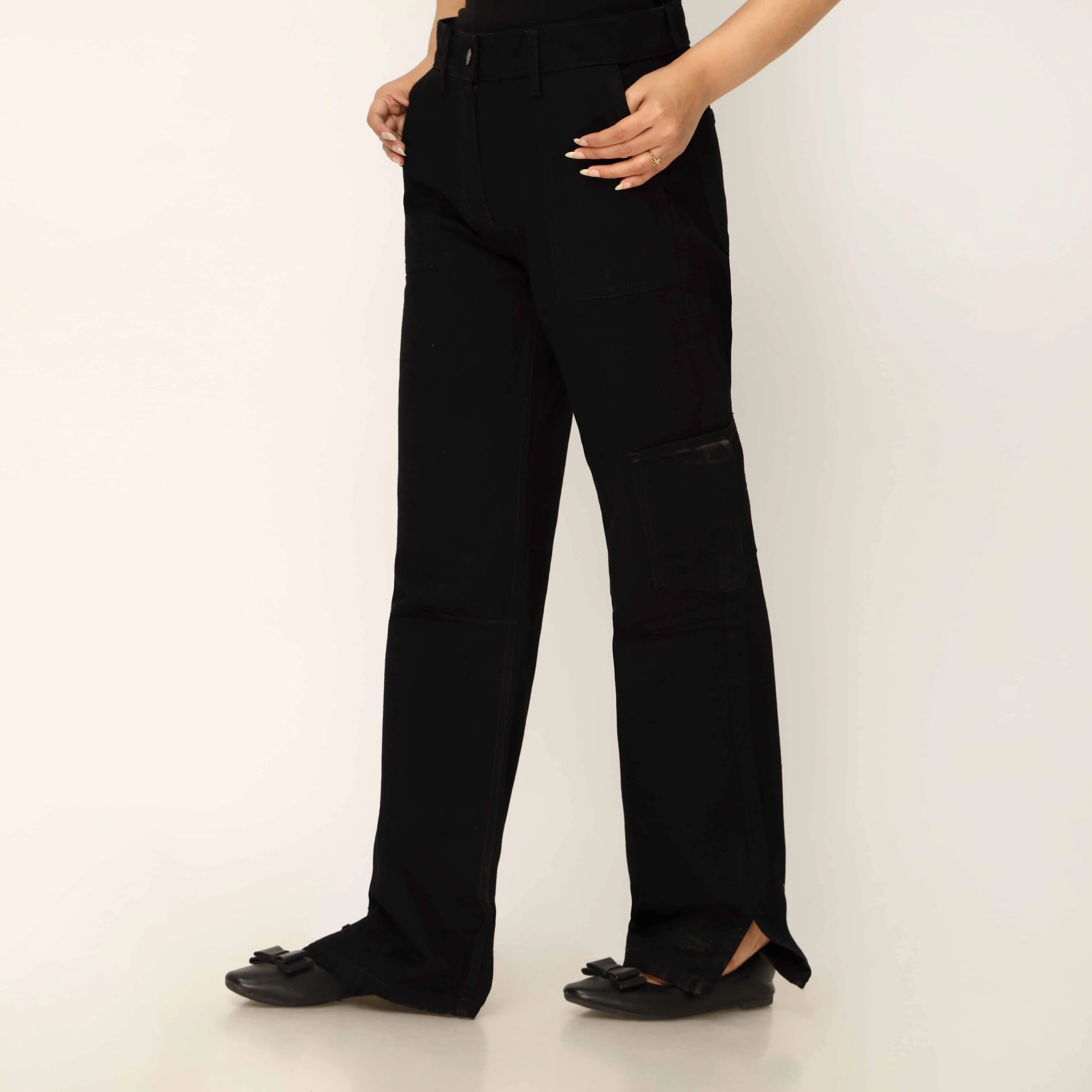Black Denim Pant PP5031 - Image 2