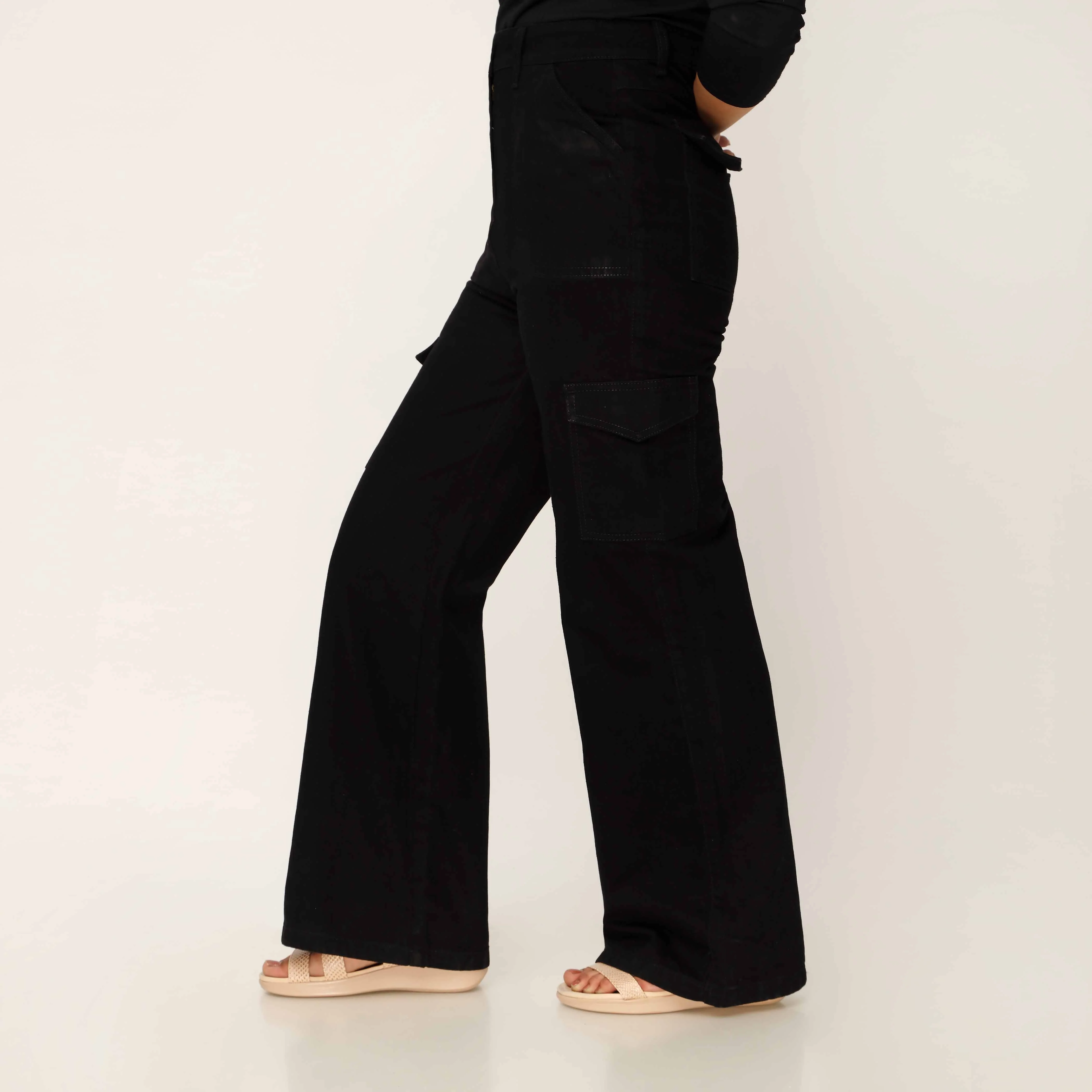 Black Denim Pant PP5043 - Image 2