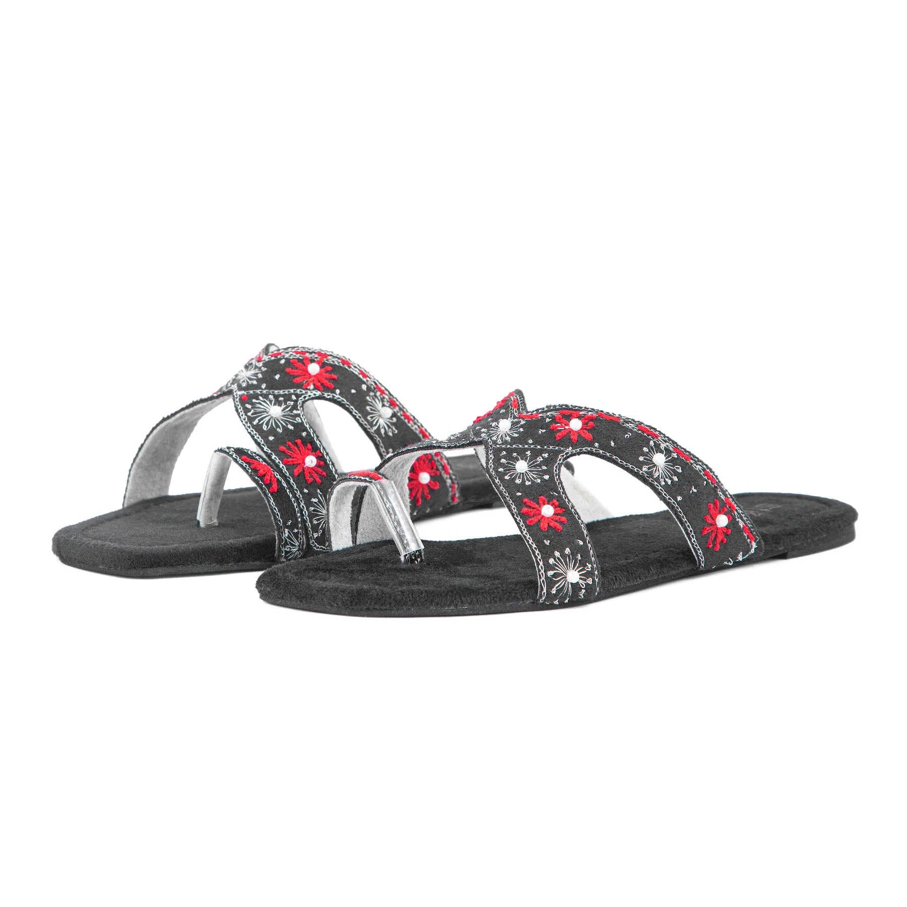Black Ethnic Chappal EC0196 - Image 2