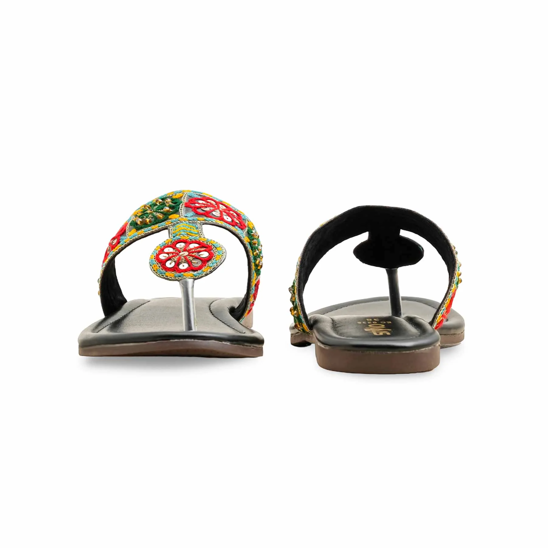 Black Ethnic Chappal EC0235 - Image 5