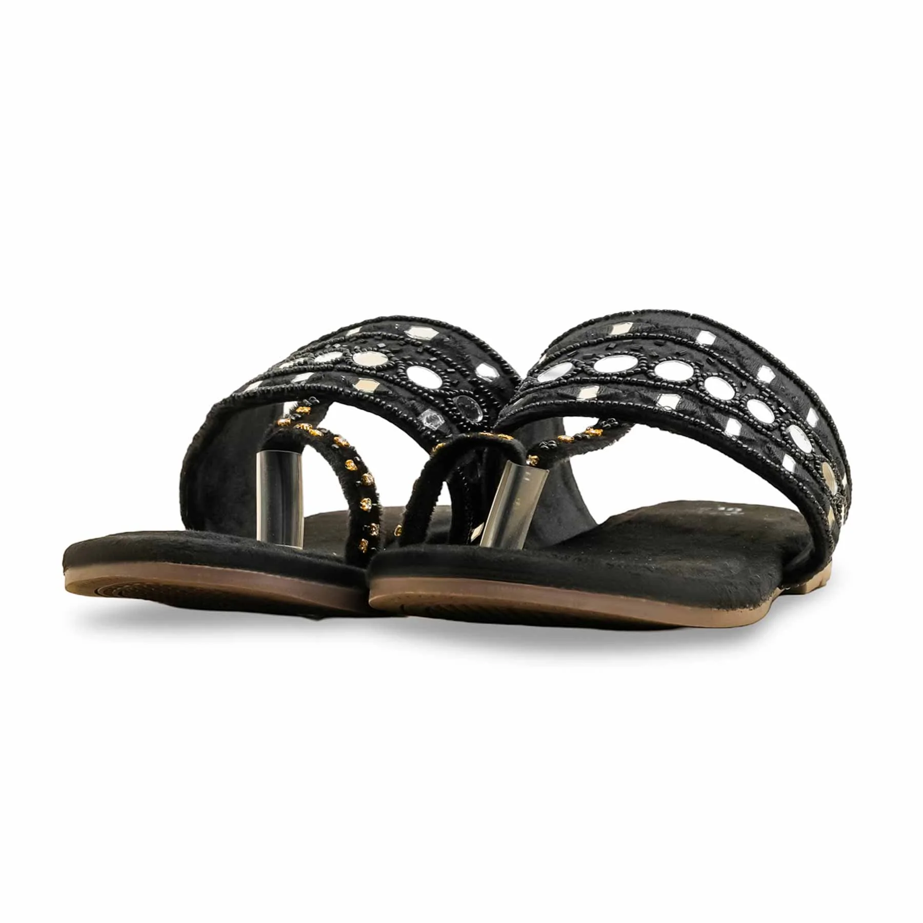 Black Ethnic Chappal EC0237 - Image 3