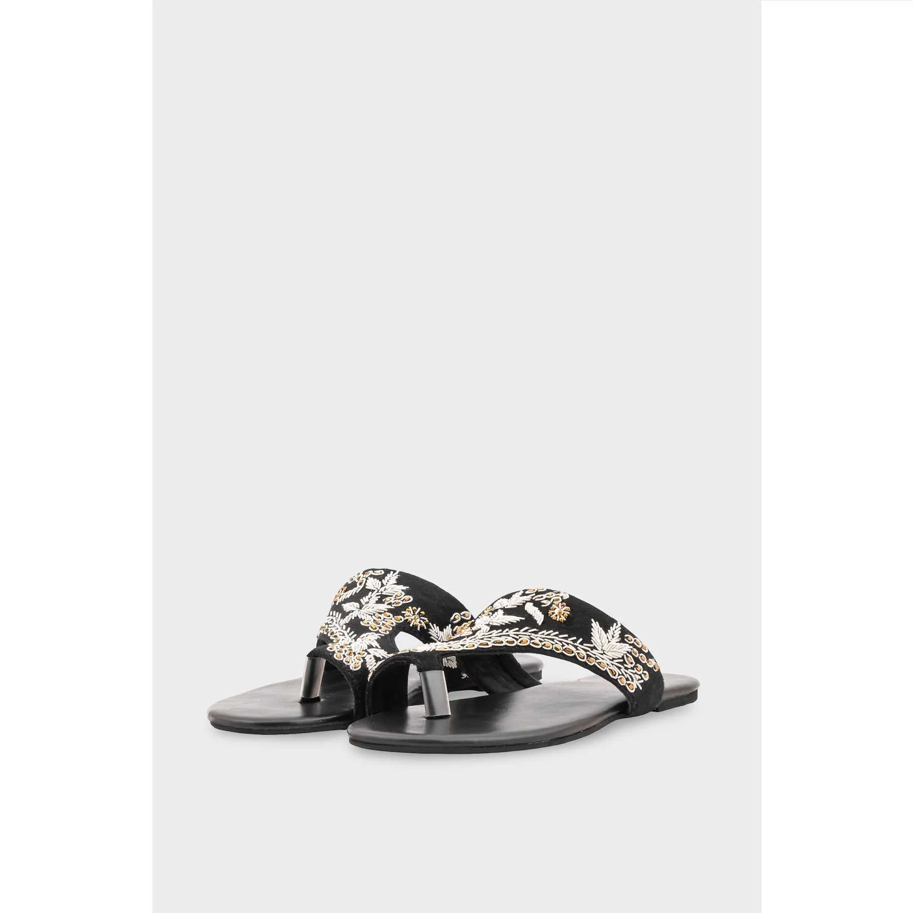 Black Ethnic Chappal EC0242 - Image 3