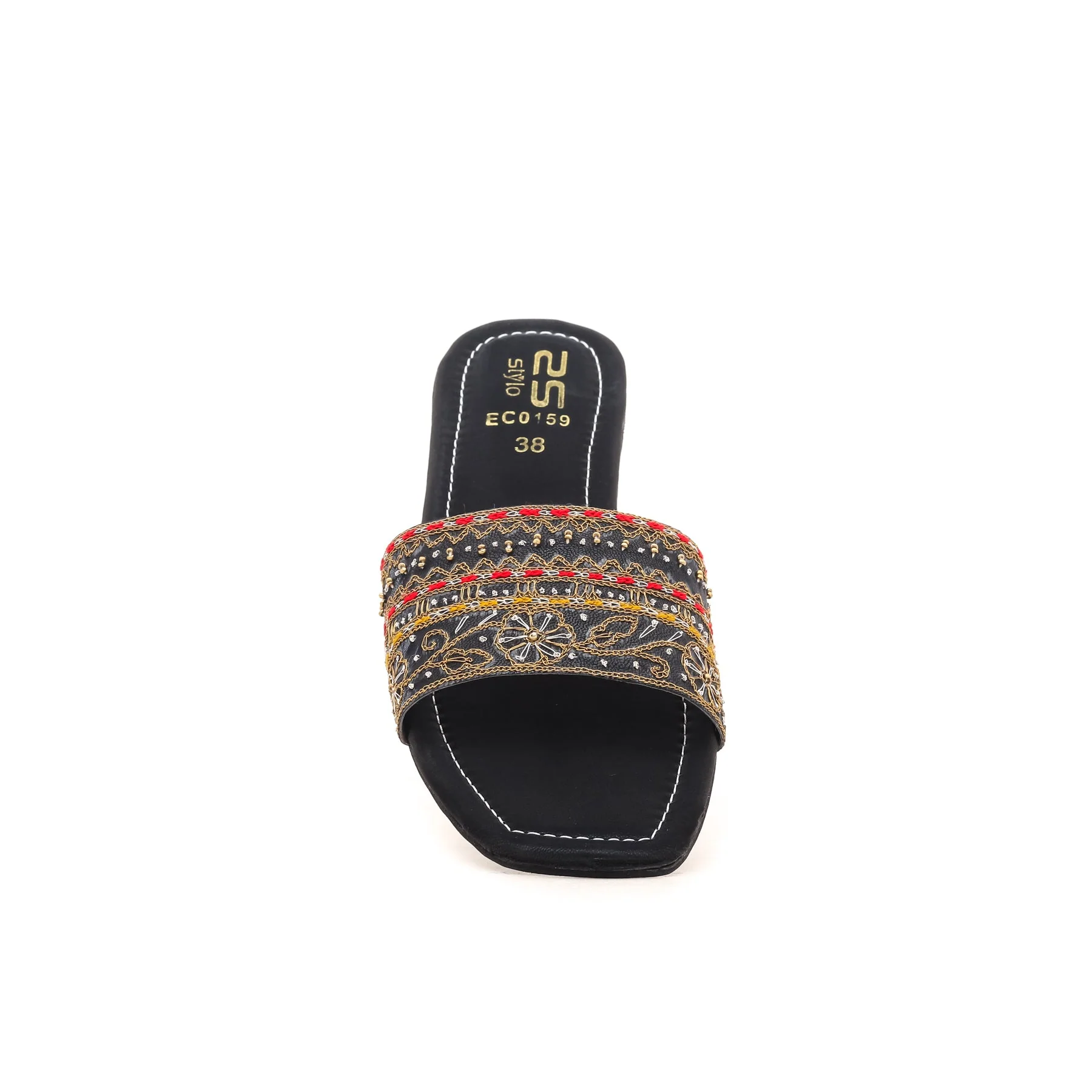 Black Ethnic Slipper EC0159 - Image 3