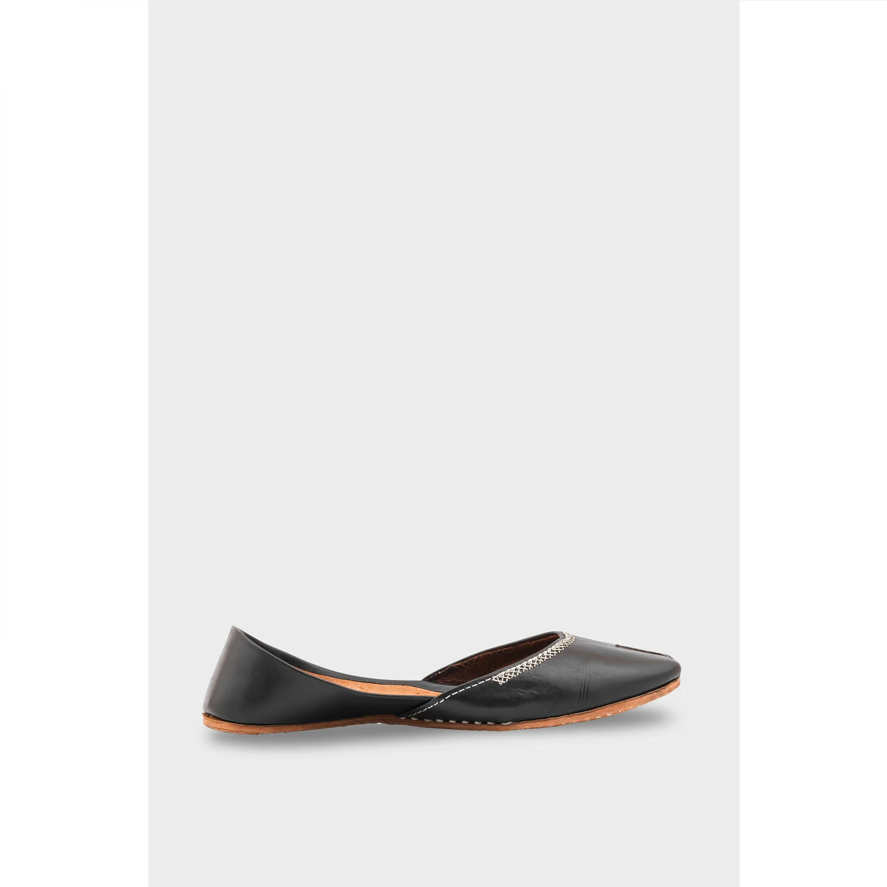 Black Leather Khussa EC8657 - Image 2