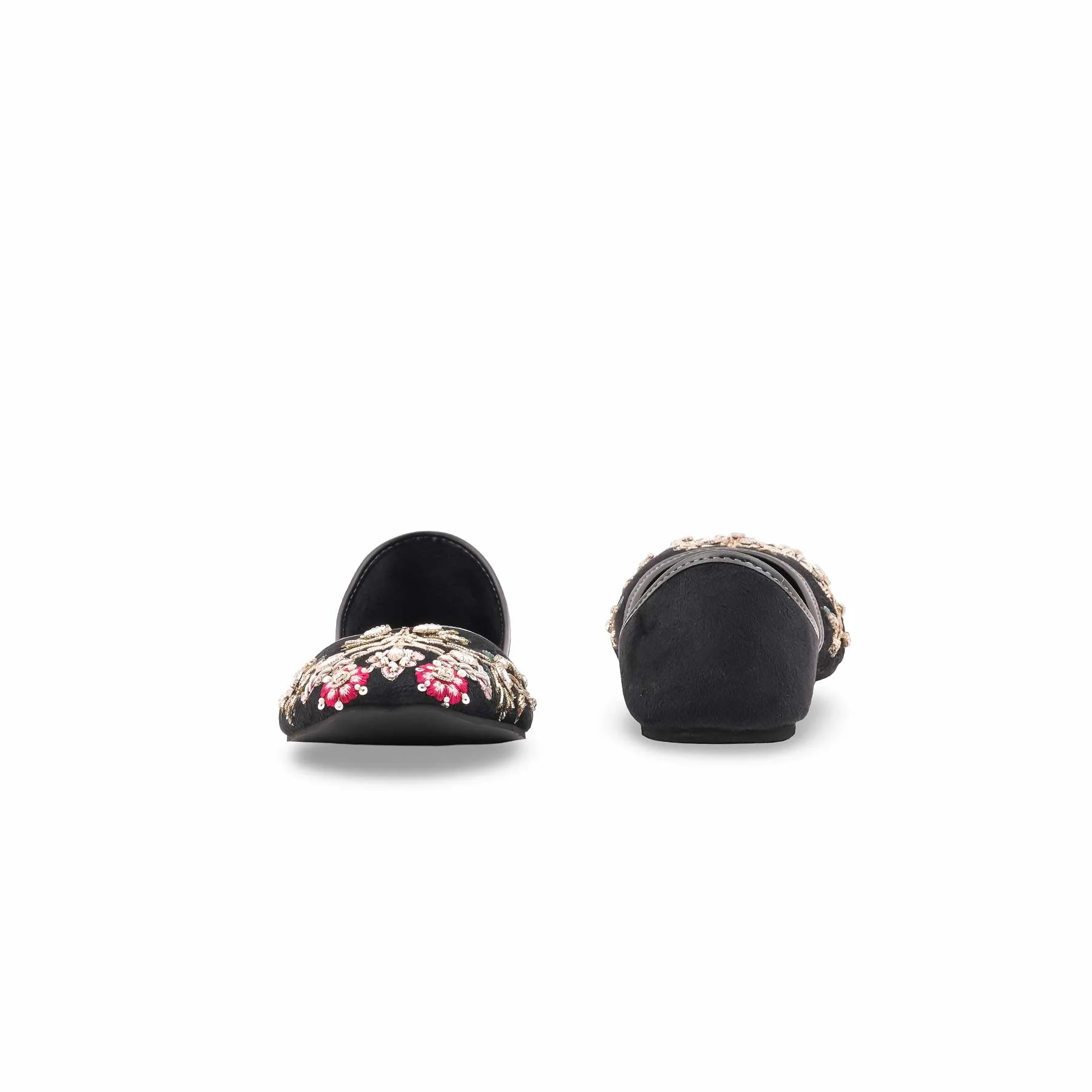 Black Ethnic Khussa For Ladies EC8592 - Image 5