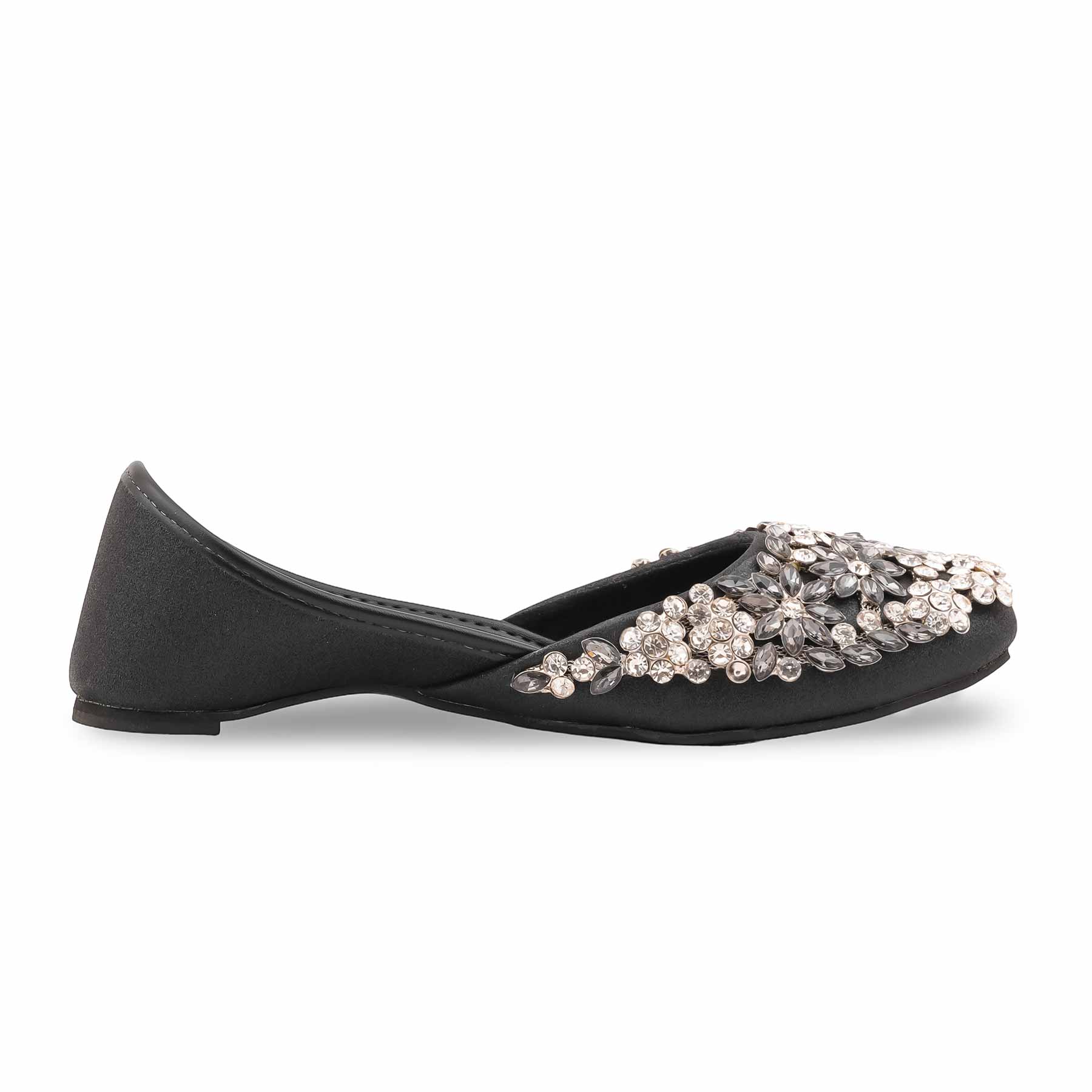 Black Ethnic Khussa For Ladies EC8600 - Image 2