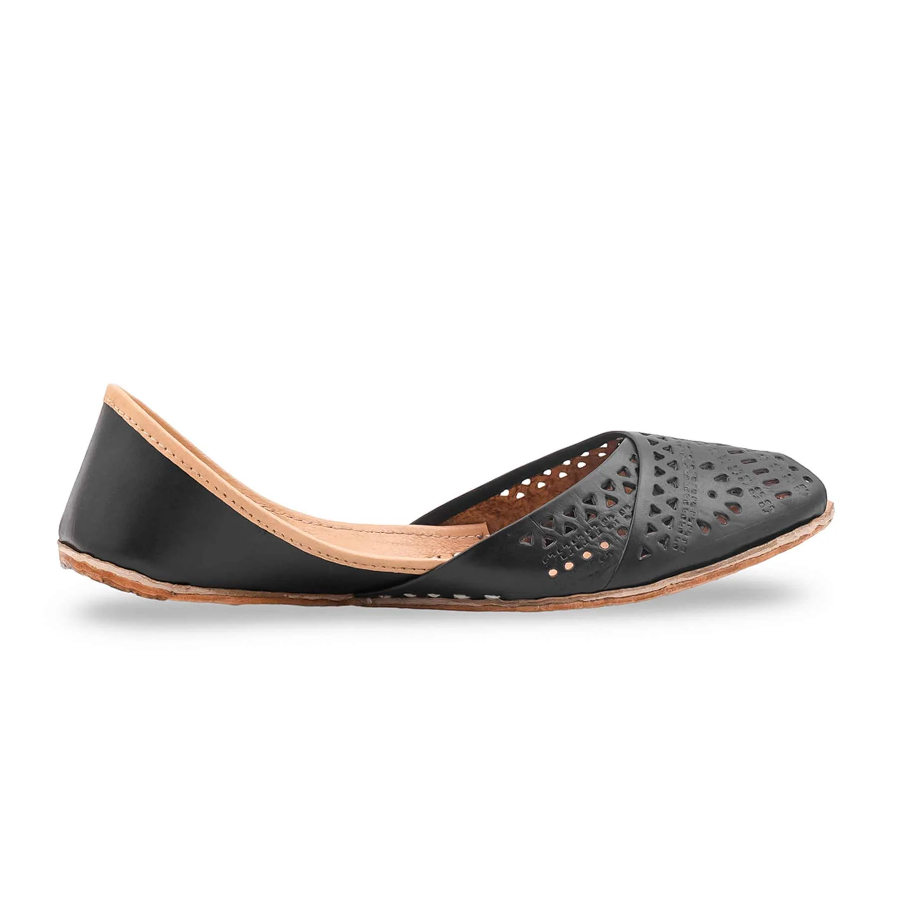 Black Ethnic Khussa For Ladies EC8742 - Image 2