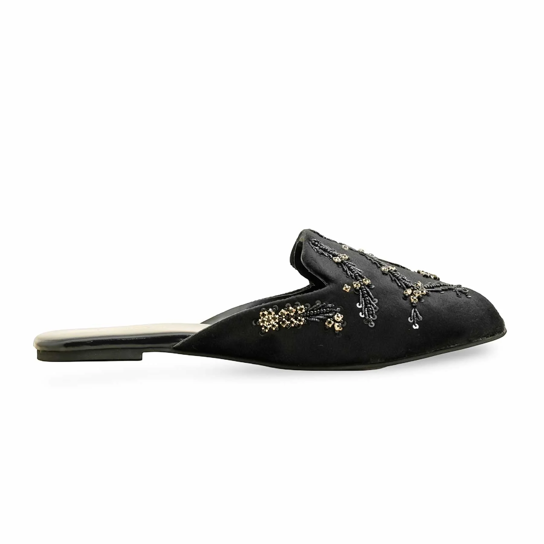 Black Fancy Back Open Khussa EC8579 - Image 2