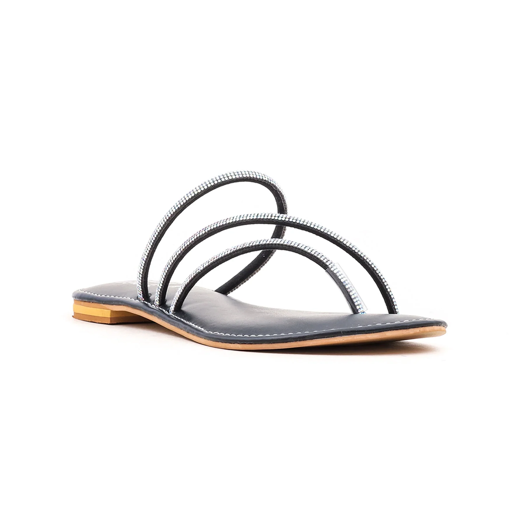 Black Fancy Chappal FN0583 - Image 2