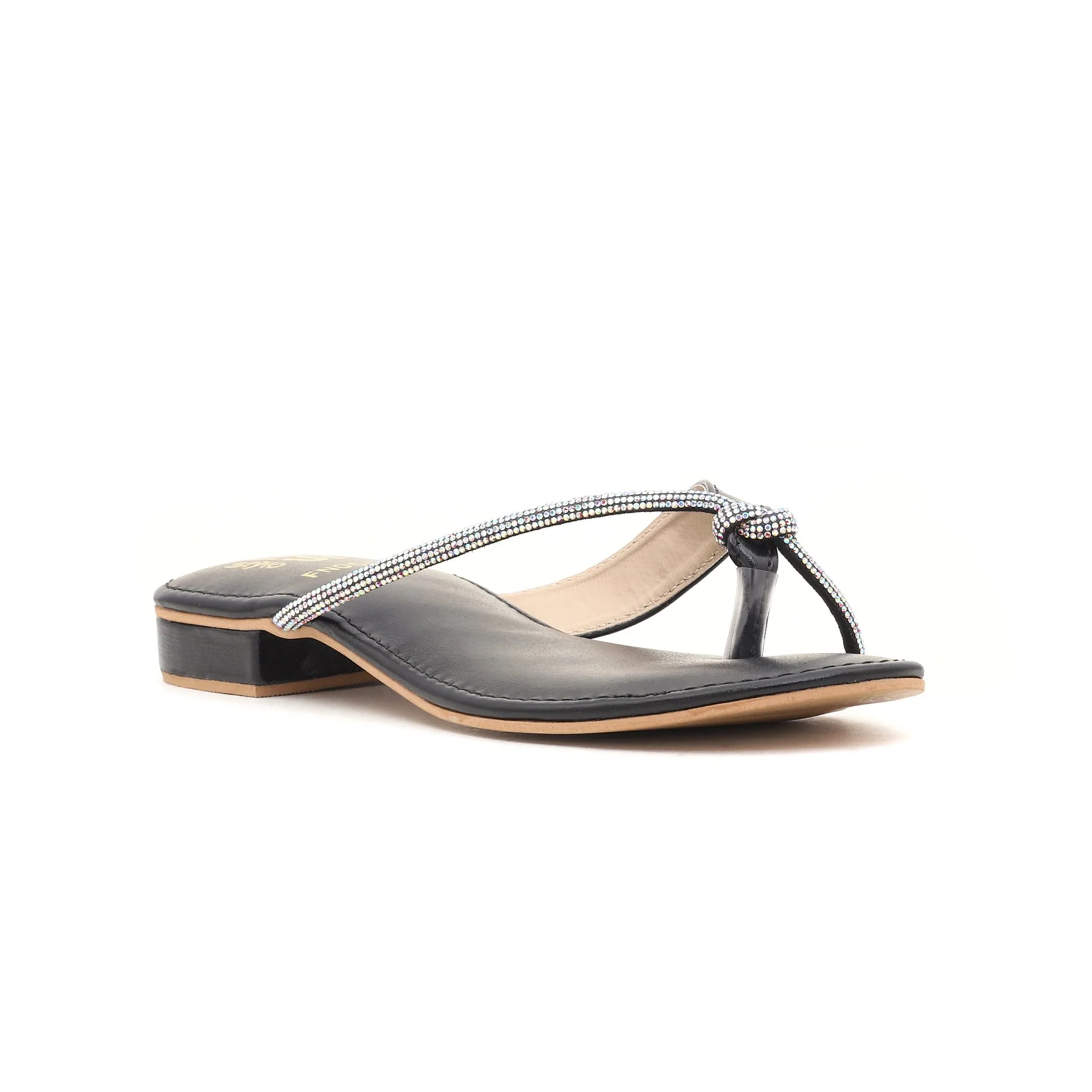 Black Fancy Chappal FN0596 - Image 2