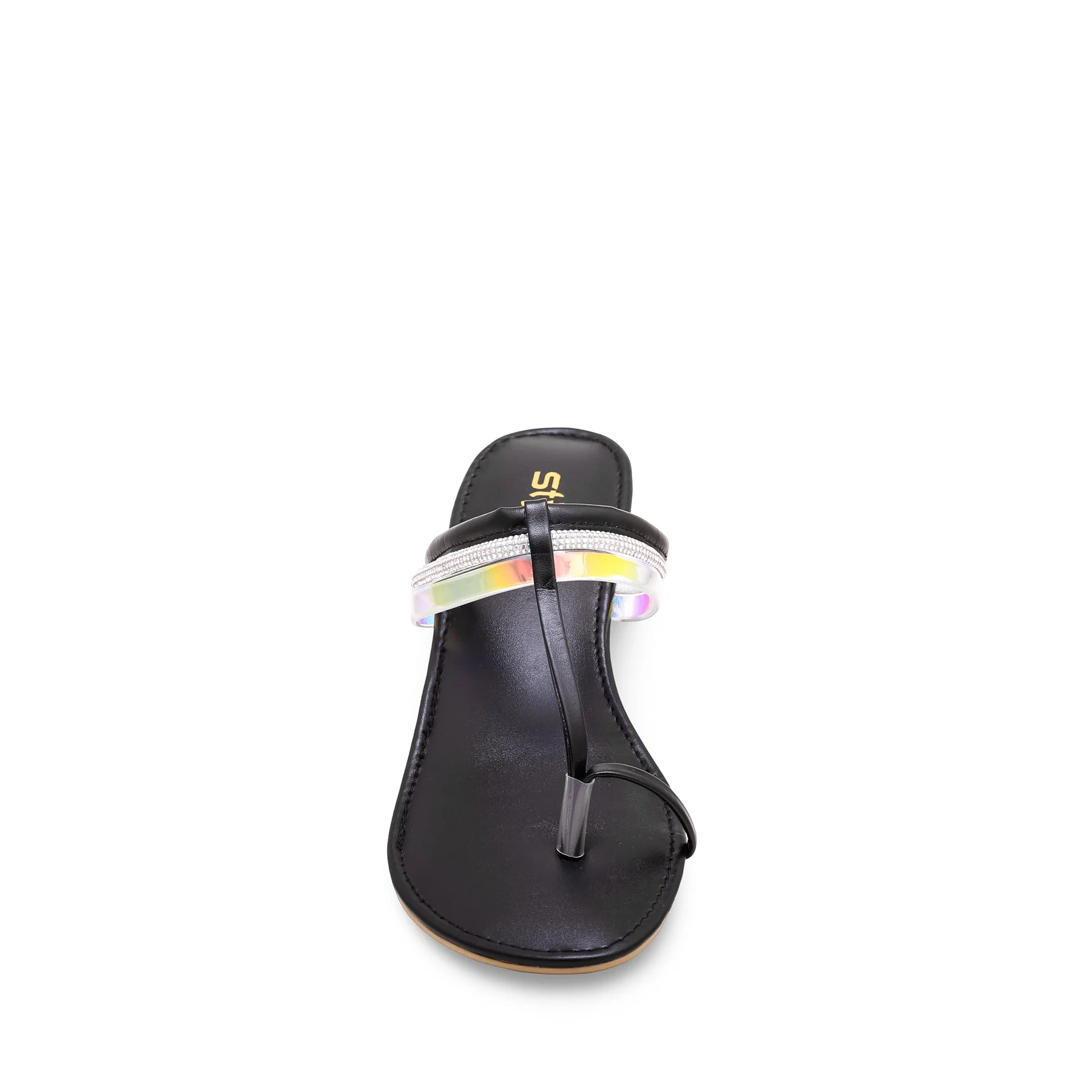 Black Fancy Chappal FN0717 - Image 3