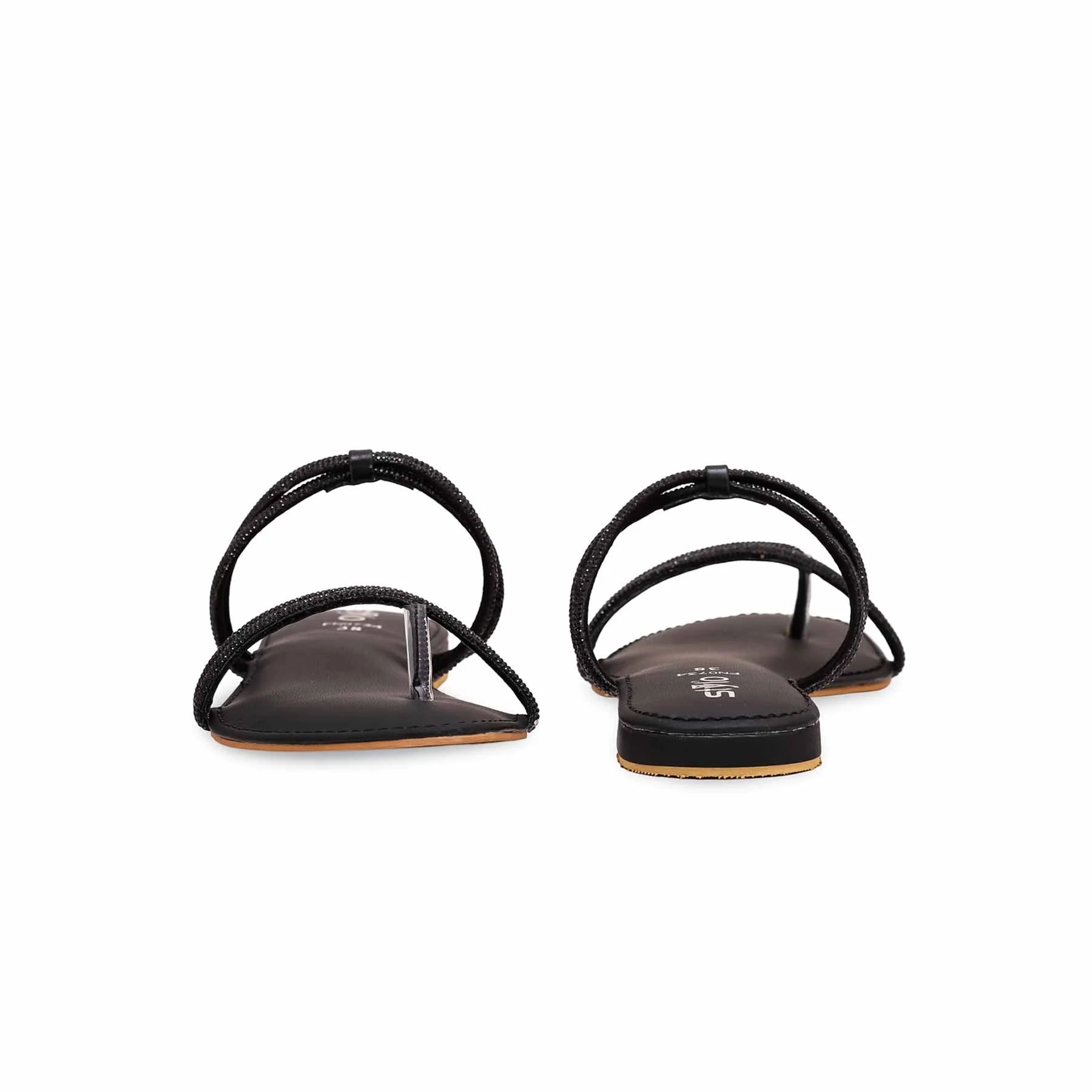 Black Fancy Chappal FN0734 - Image 3