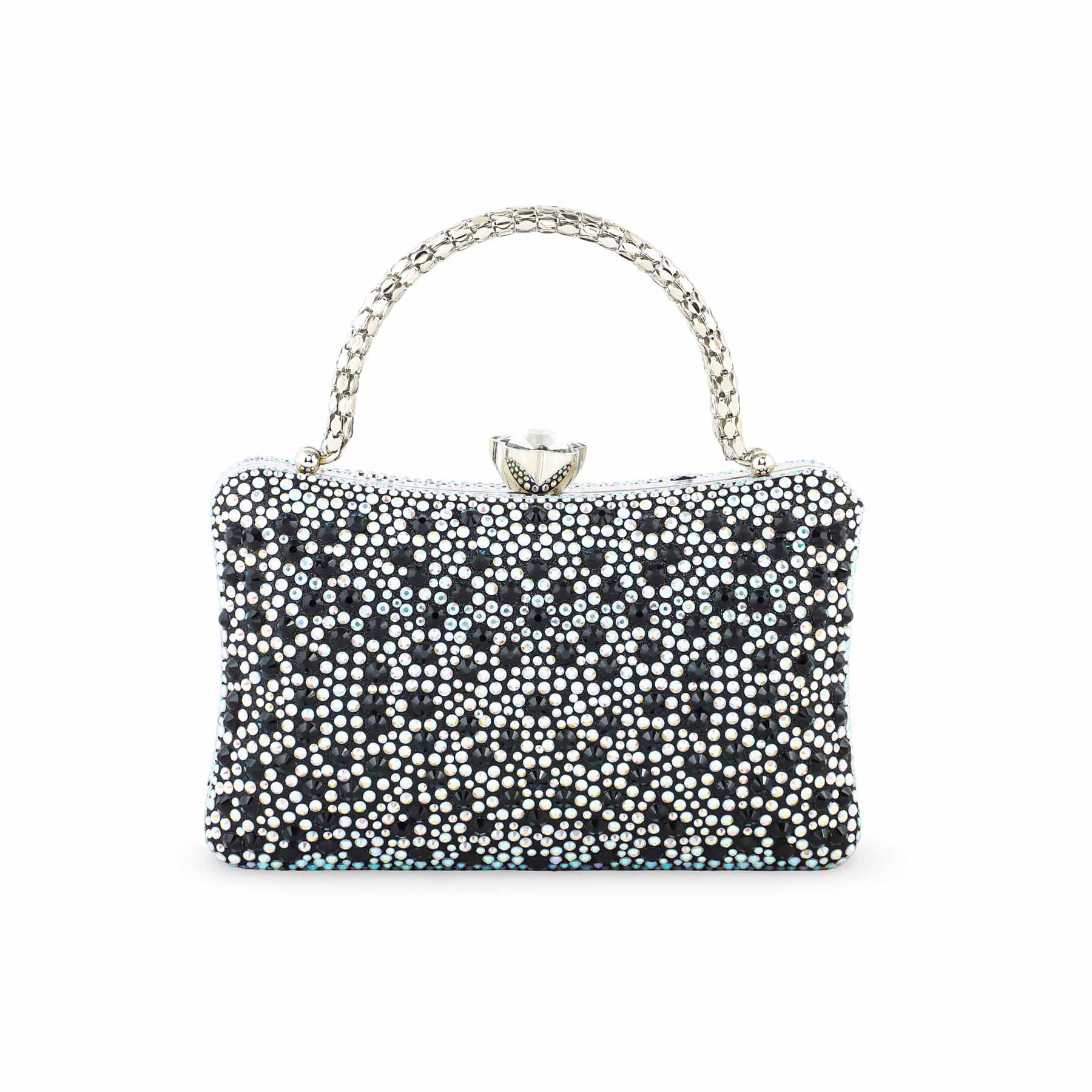 Black Fancy Clutch For Ladies P24386 - Image 2