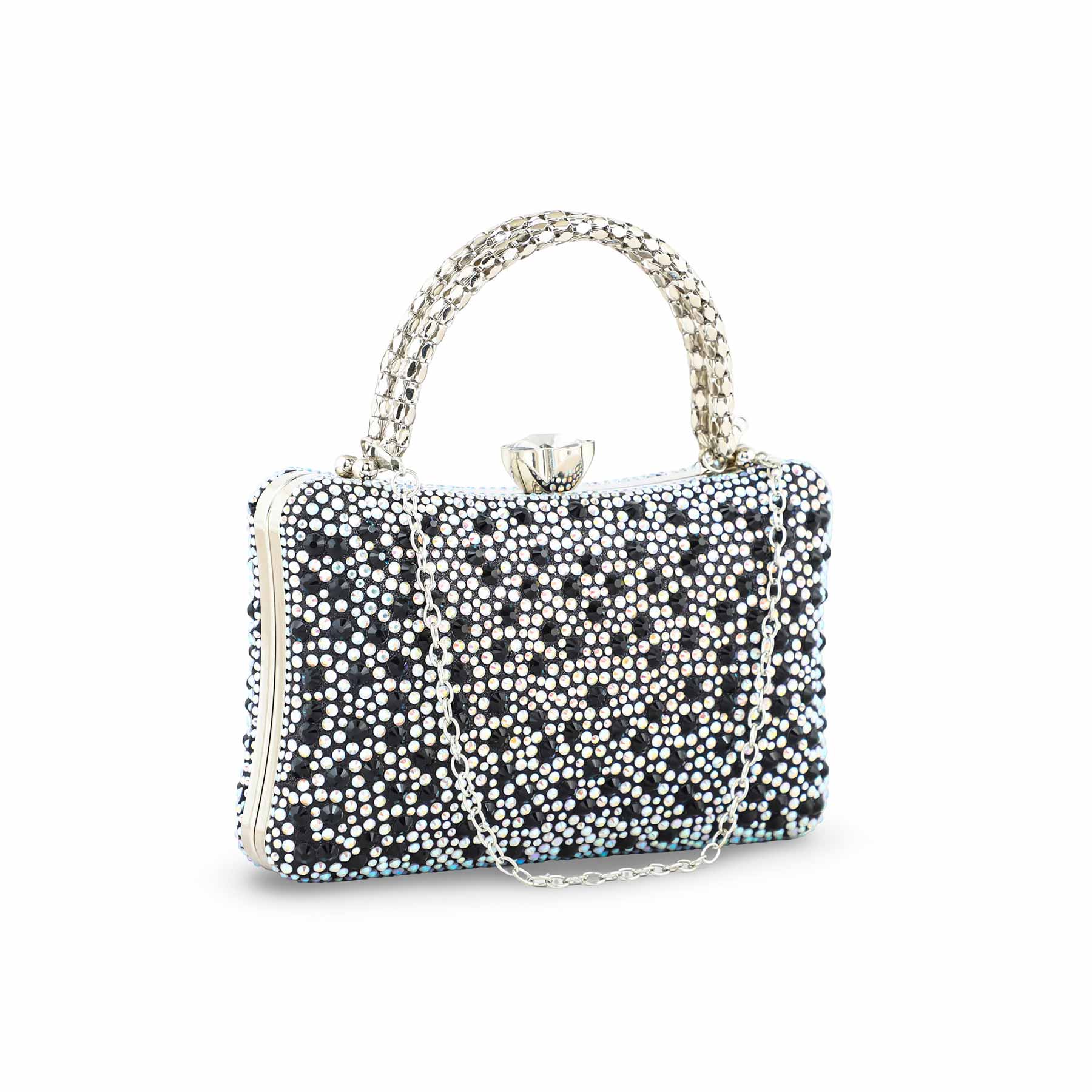 Black Fancy Clutch For Ladies P24386 - Image 3