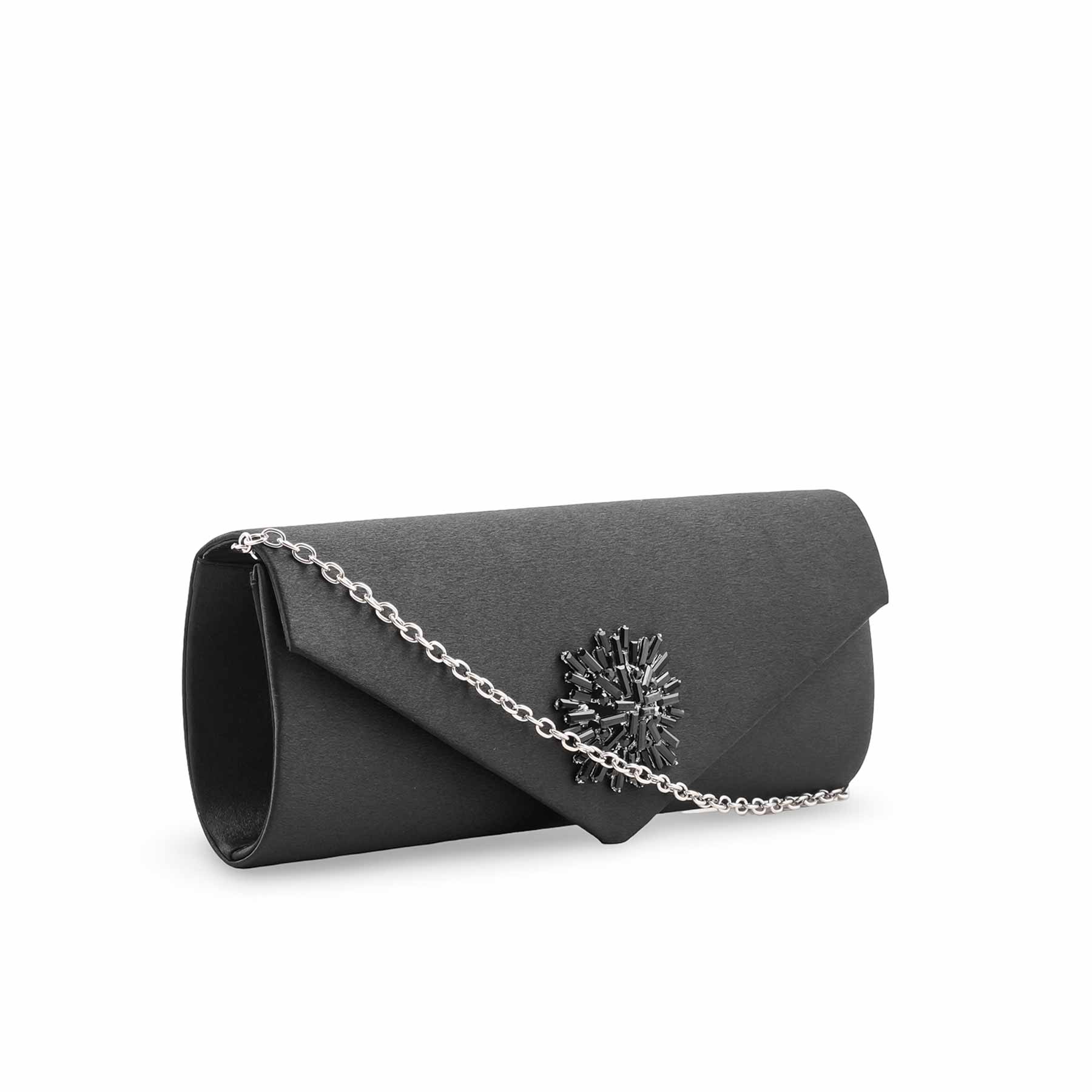 Black Fancy Clutch For Ladies P24414 - Image 3