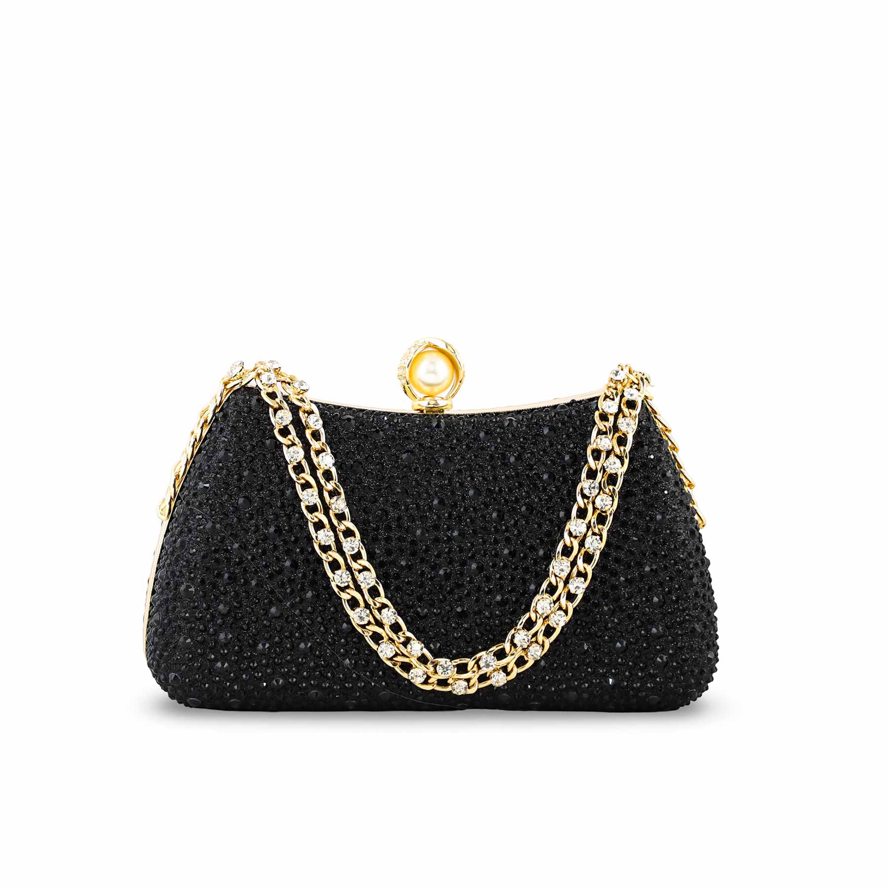 Black Fancy Clutch For Women P24384 - Image 2