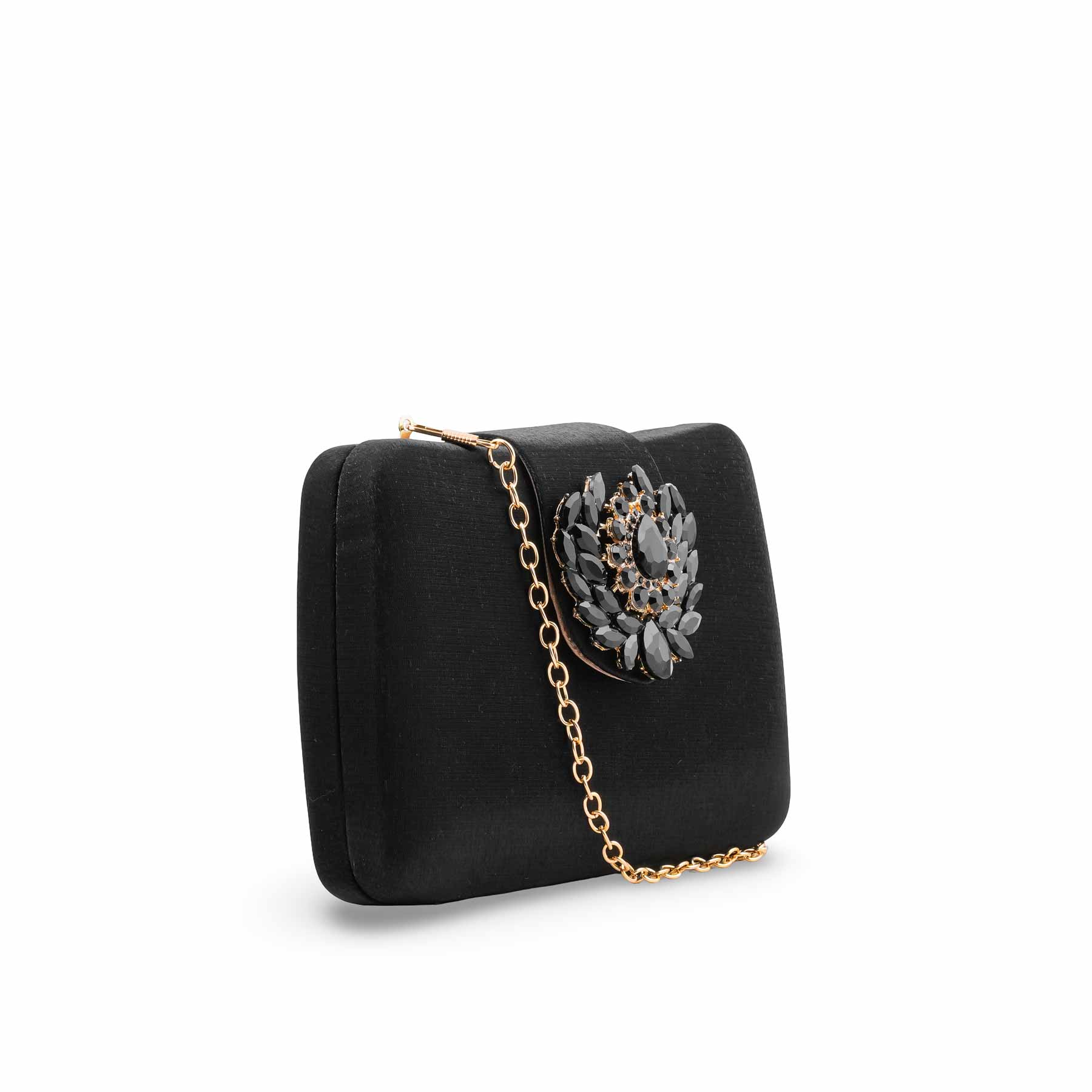 Black Fancy Clutch For Women P24406 - Image 3
