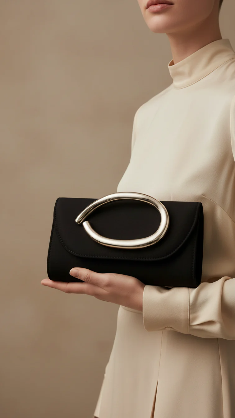 Black Fancy Clutch For Women P24426