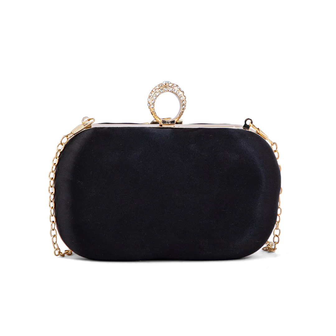Black Fancy Clutch P15360 - Image 3