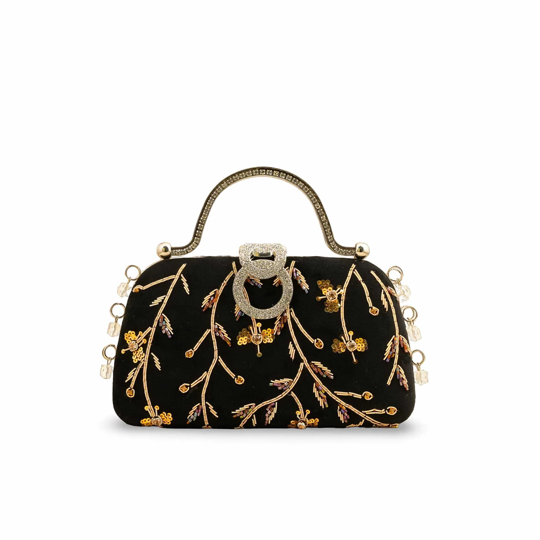 Black Fancy Clutch P15400 - Image 2