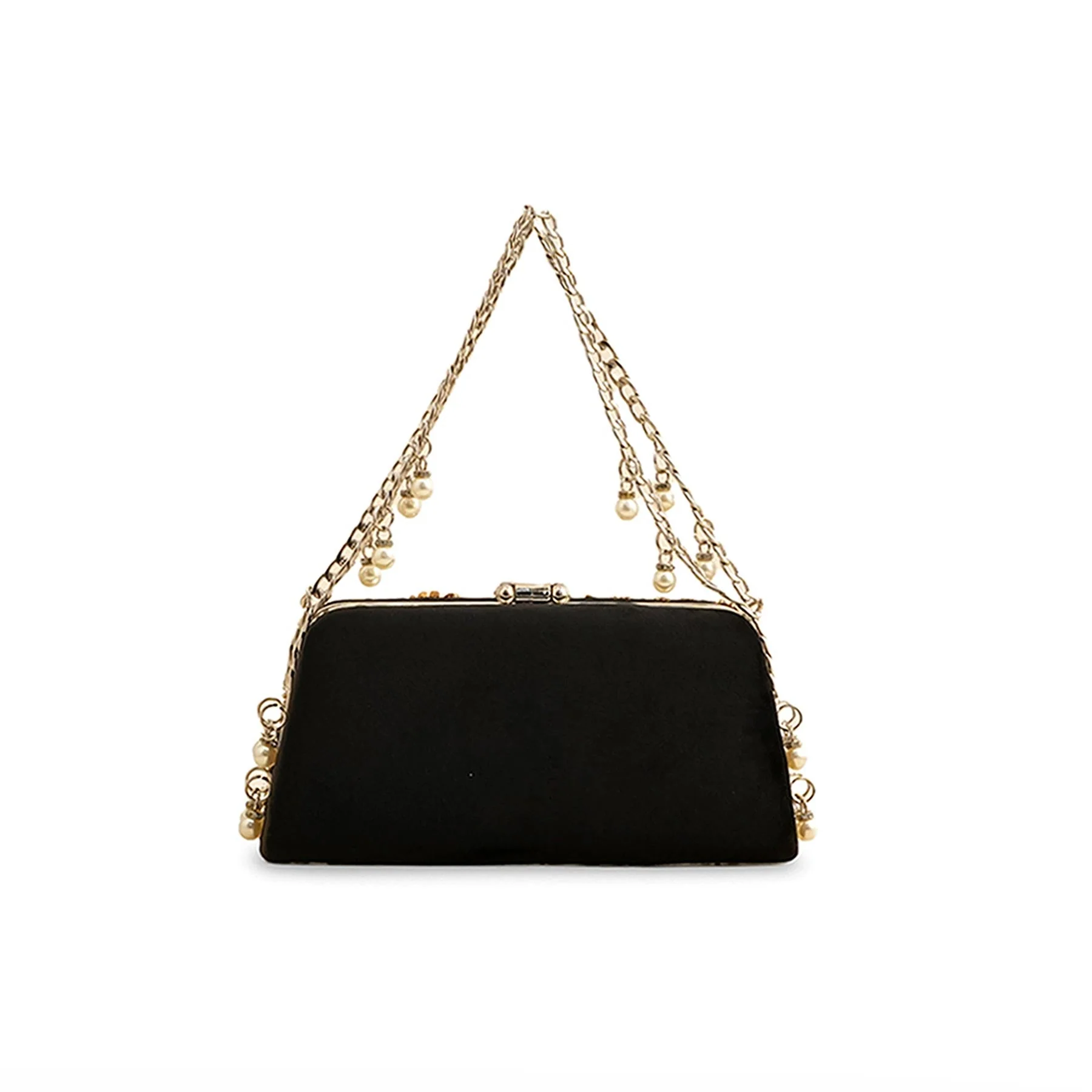 Black Fancy Clutch P15402 - Image 4
