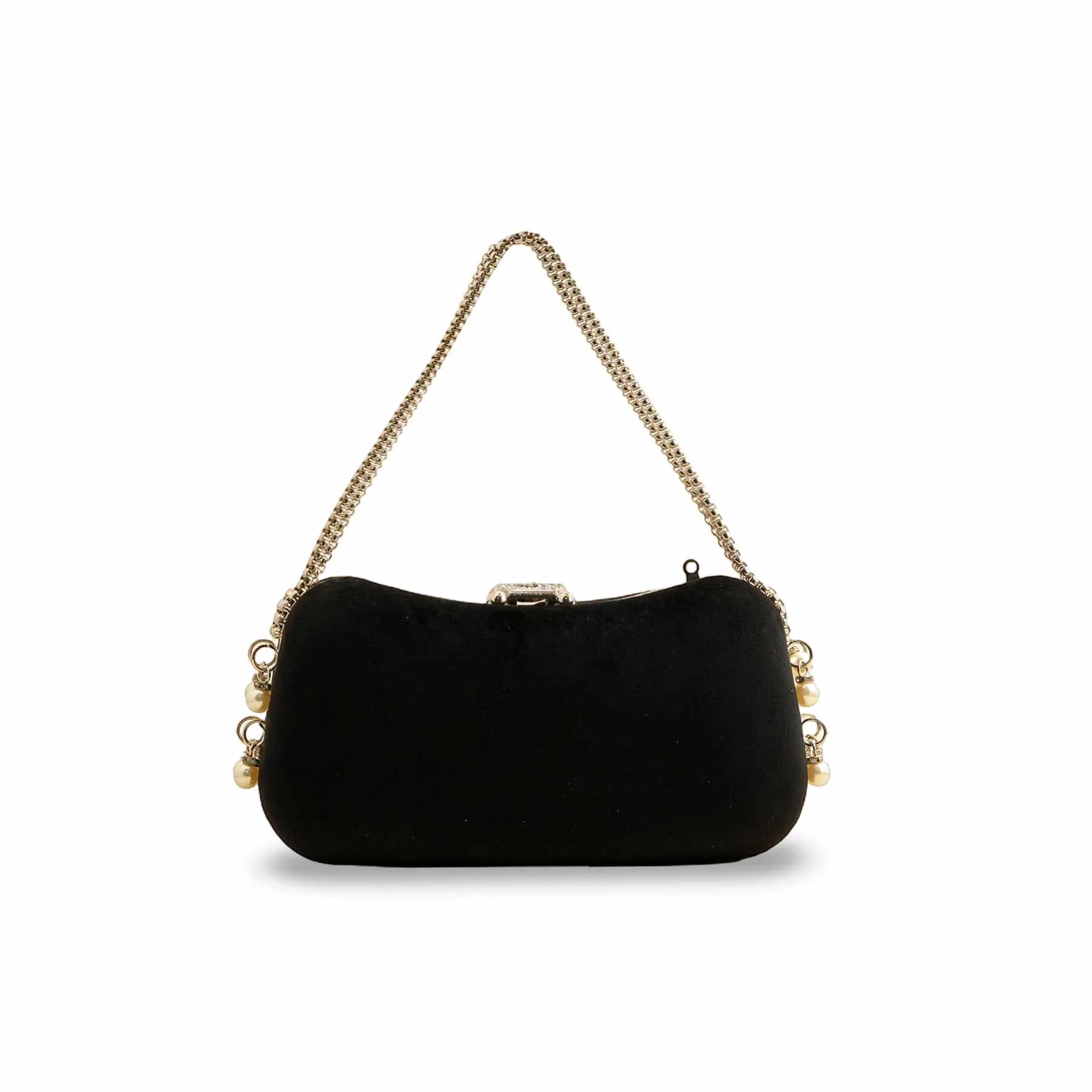 Black Fancy Clutch P15403 - Image 4