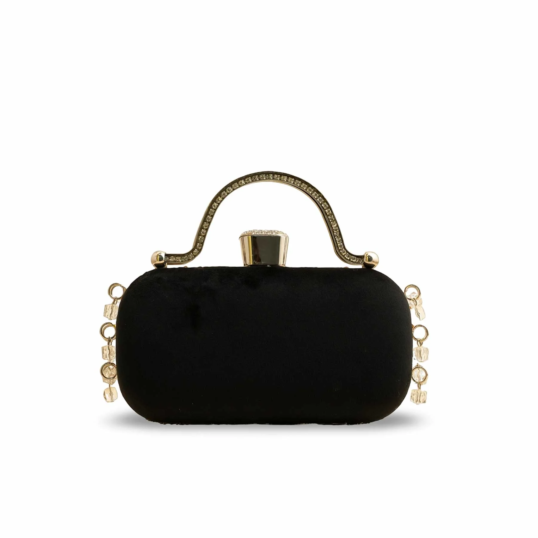 Black Fancy Clutch P15404 - Image 4