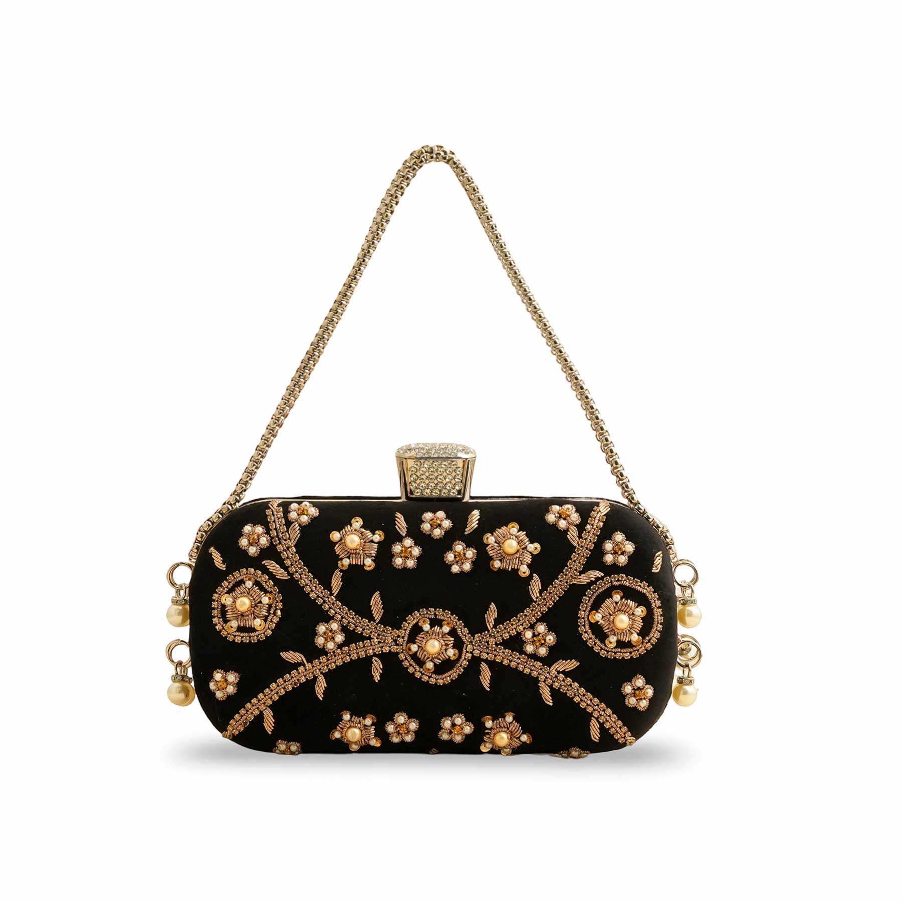 Black Fancy Clutch P15405 - Image 2