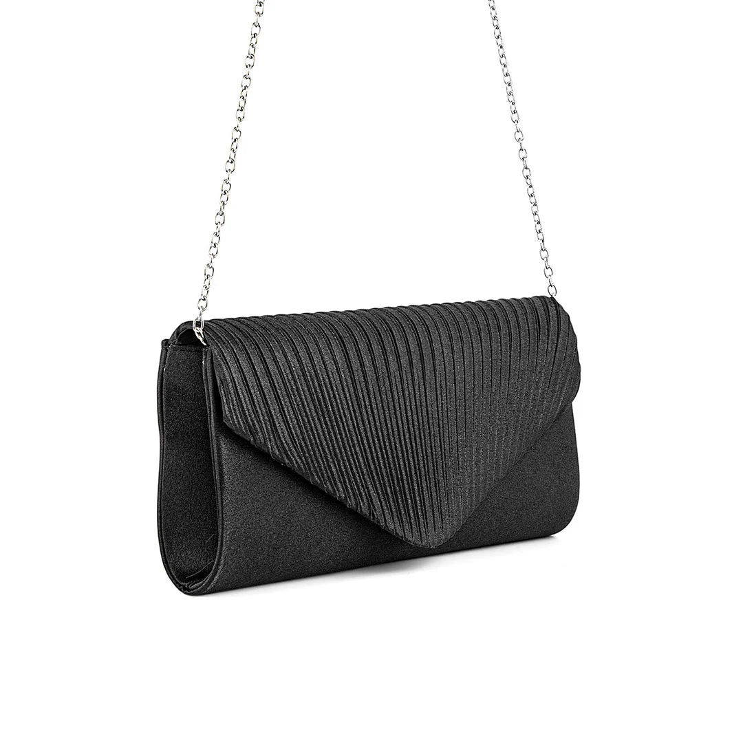 Black Fancy Clutch P24143 - Image 2