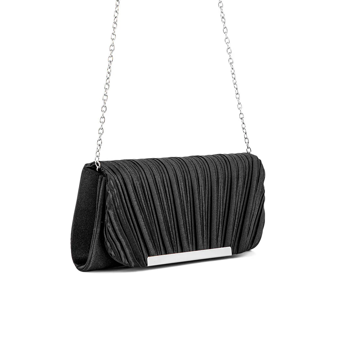 Black Fancy Clutch P24144 - Image 3