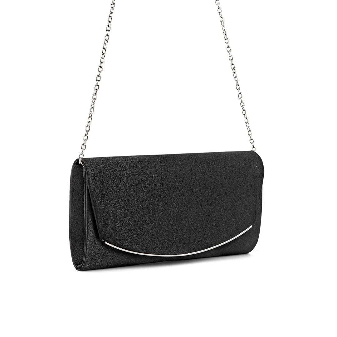 Black Fancy Clutch P24148 - Image 3
