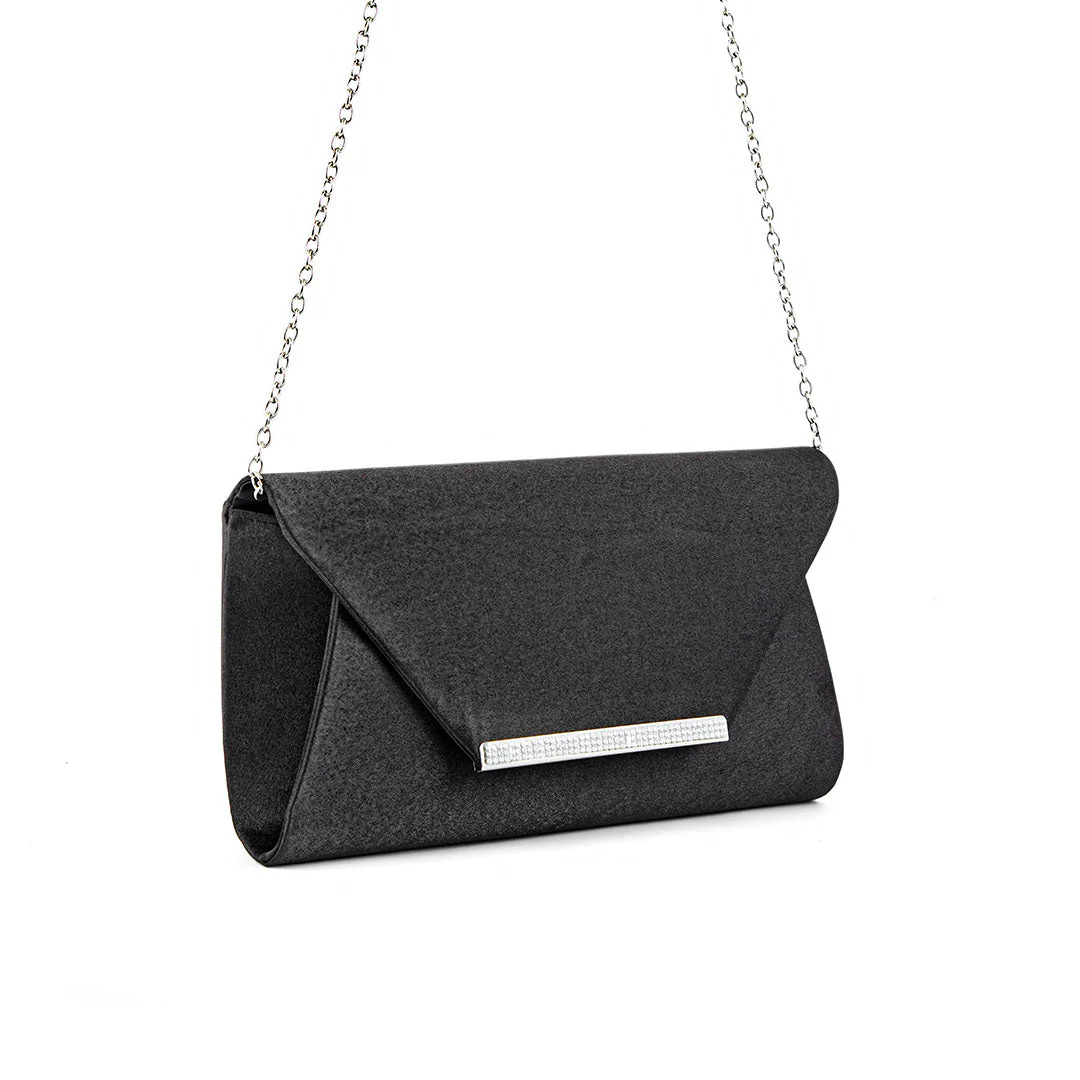 Black Fancy Clutch P24149 - Image 2