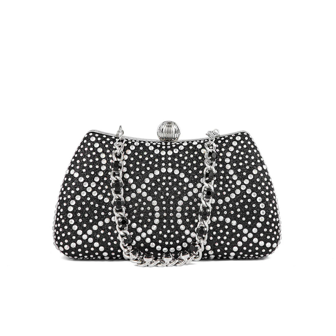 Black Fancy Clutch P24180 - Image 2