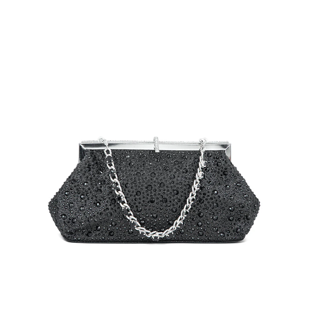 Black Fancy Clutch P24195 - Image 2