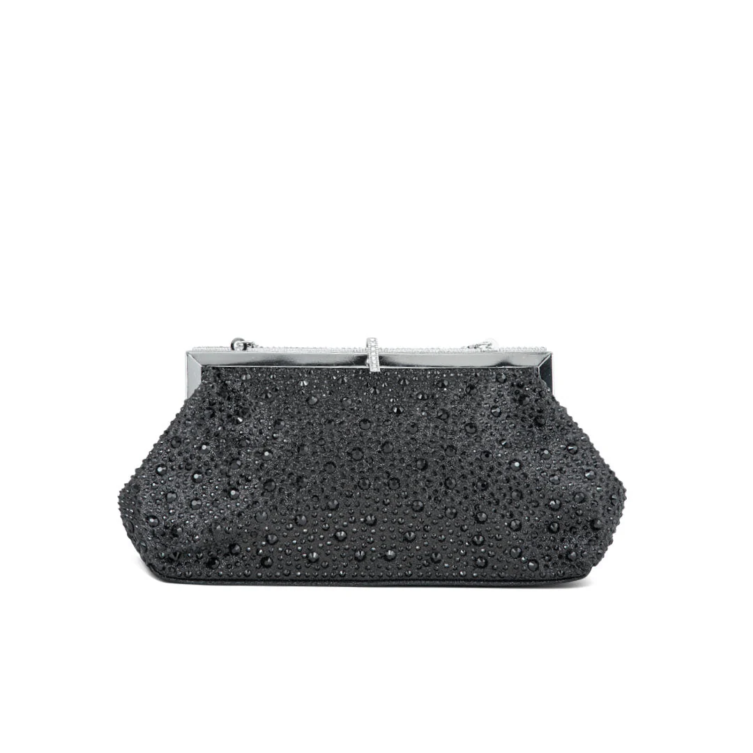 Black Fancy Clutch P24195 - Image 4