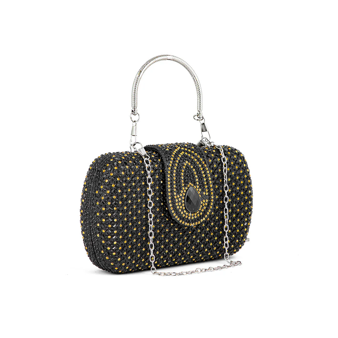 Black Fancy Clutch P24200 - Image 3