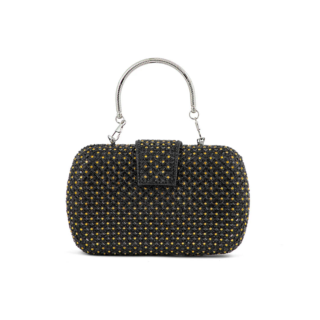 Black Fancy Clutch P24200 - Image 4
