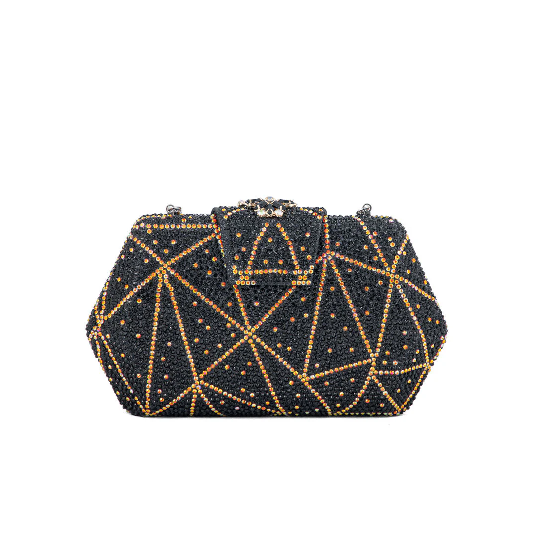 Black Fancy Clutch P24202 - Image 4