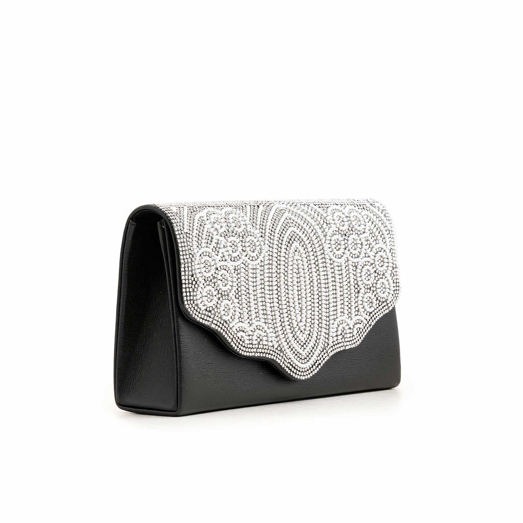 Black Fancy Clutch P24246 - Image 3