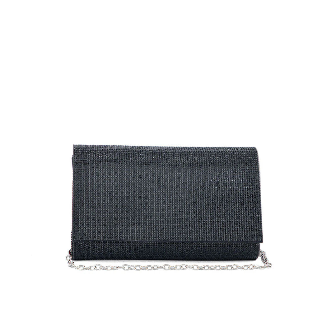 Black Fancy Clutch P24327 - Image 3