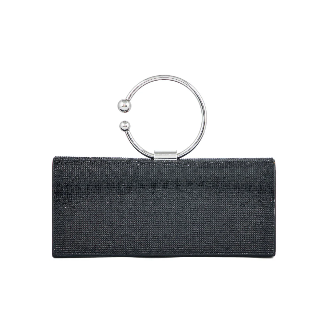 Black Fancy Clutch P24329 - Image 4