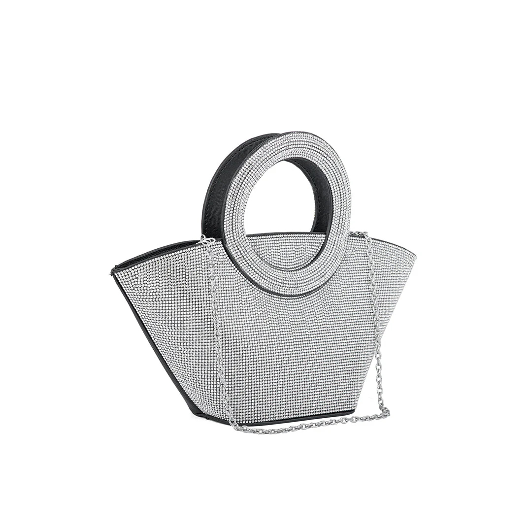 Black Fancy Hand Bag P24324 - Image 3