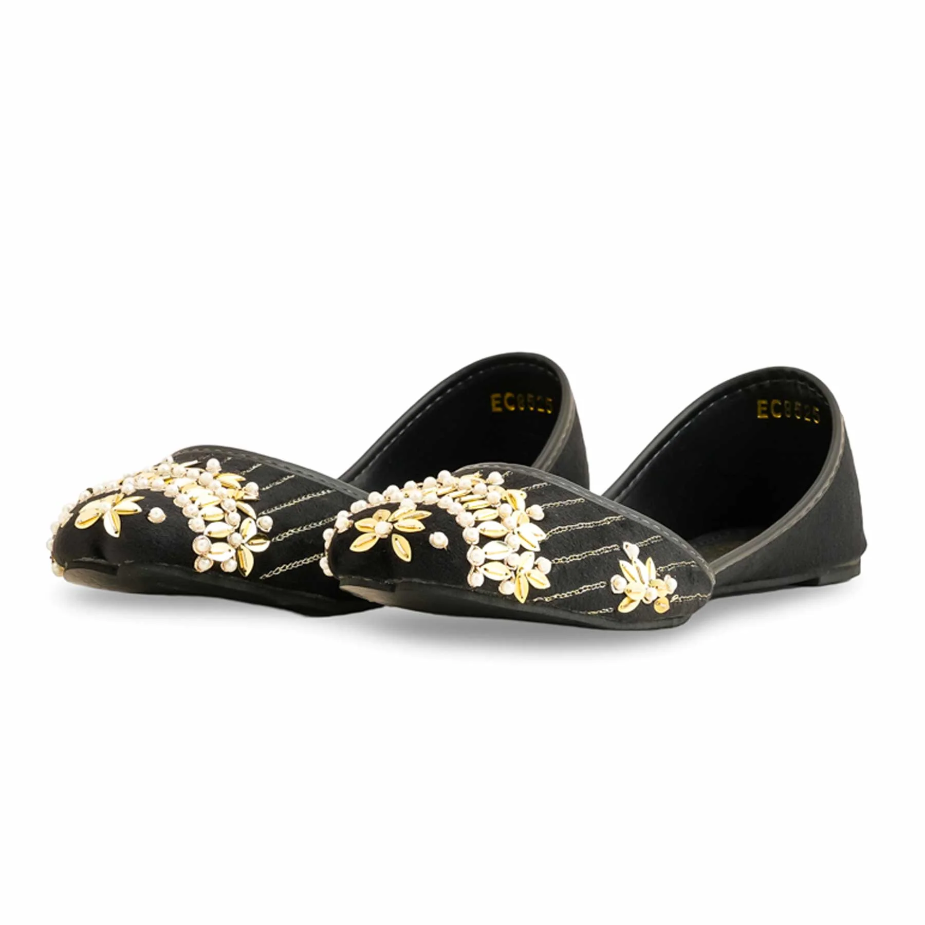 Black Fancy Khussa EC8525 - Image 3